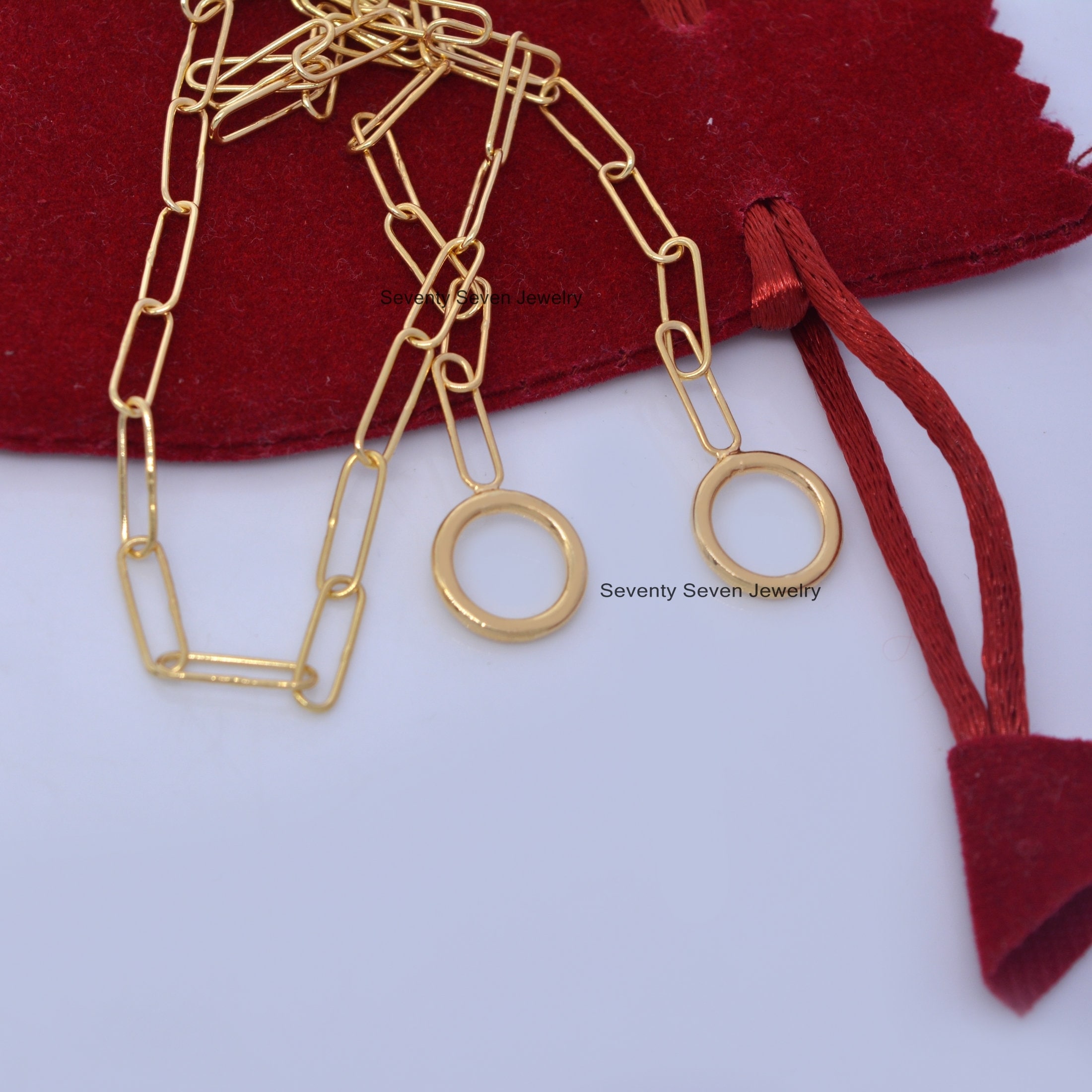925 Silver Paperclip Chain Necklace: Long Link Connector - View 4 - Seventy Seven Jewelry | SKU: SSG3-SLYG-11M-18I-V 925 Silver Paperclip Chain Necklace: Long Link Connector - View 4 - Seventy Seven Jewelry | SKU: SSG3-SLYG-11M-18I-V