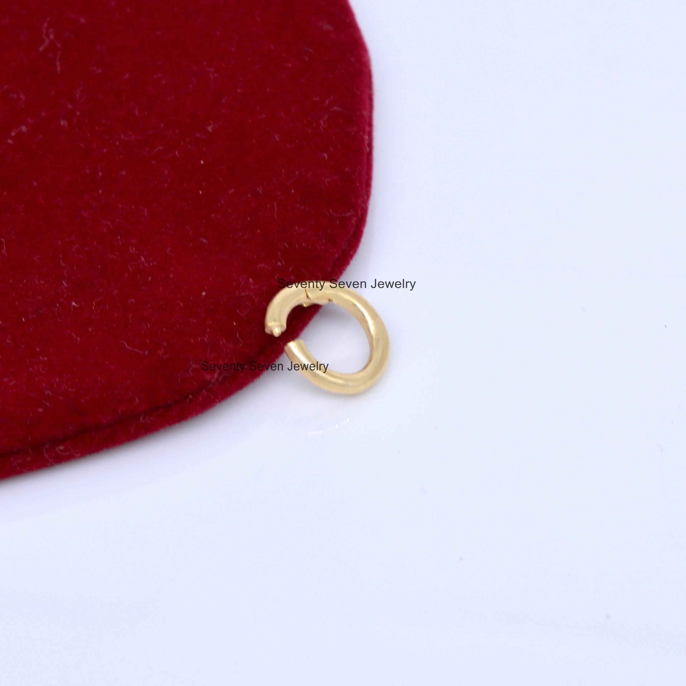 14k Gold Round Enhancer Lock: Charm Holder Necklace (10MM, 18 Inch) - View 2 - Seventy Seven Jewelry | SKU: SSMJH482-14KYG-10 14k Gold Round Enhancer Lock: Charm Holder Necklace (10MM, 18 Inch) - View 2 - Seventy Seven Jewelry | SKU: SSMJH482-14KYG-10
