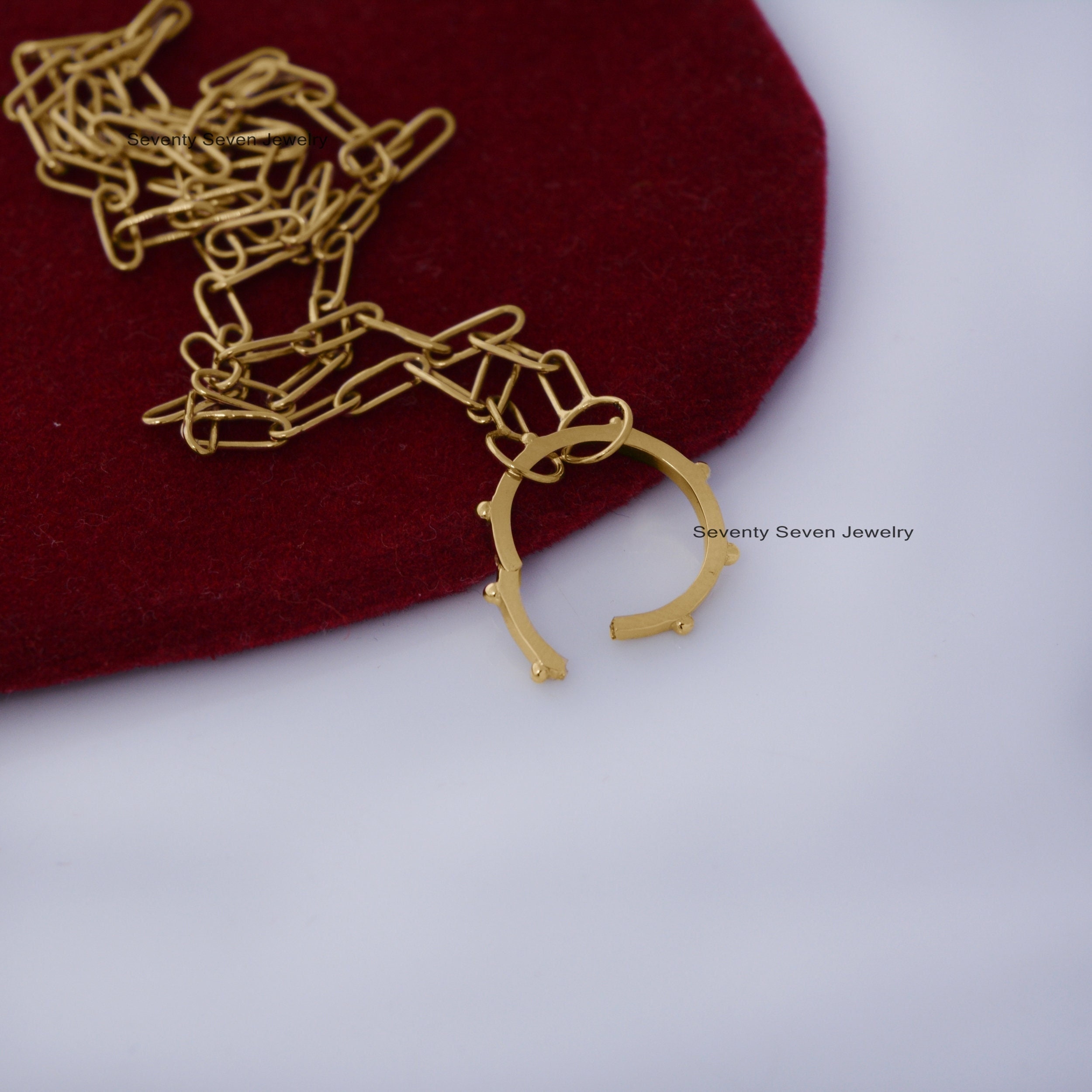 925 Silver Charm Holder Necklace: Round Ball Enhancer (12/15MM) - View 3 - Seventy Seven Jewelry | SKU: SSMJP448-SLYG-2026 925 Silver Charm Holder Necklace: Round Ball Enhancer (12/15MM) - View 3 - Seventy Seven Jewelry | SKU: SSMJP448-SLYG-2026