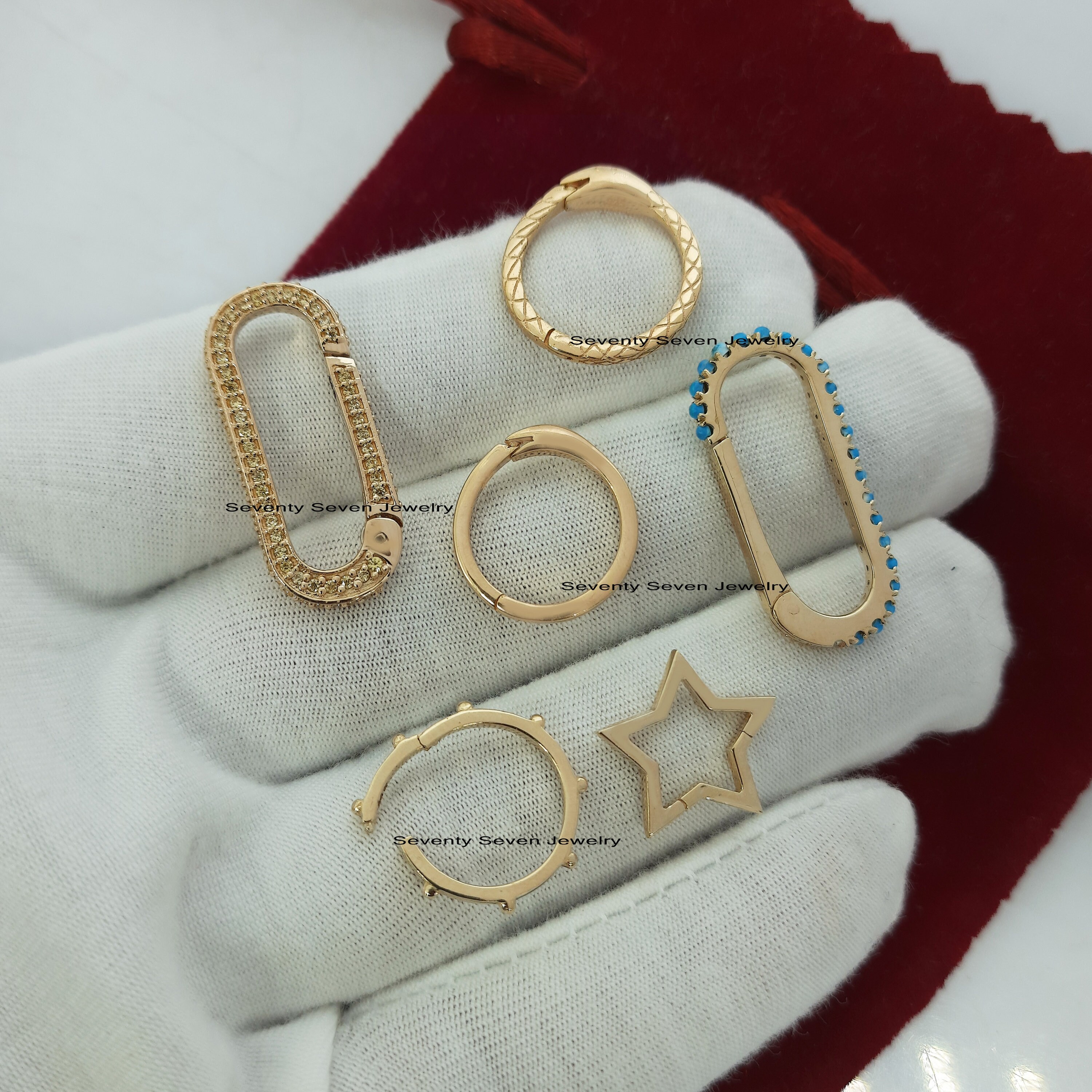 14k Gold Charm Enhancer: Snake, Star, and More - View 2 - Seventy Seven Jewelry | SKU: SSMJH443-14KYGYSP-2026,SSMJH479-14KYGD 14k Gold Charm Enhancer: Snake, Star, and More - View 2 - Seventy Seven Jewelry | SKU: SSMJH443-14KYGYSP-2026,SSMJH479-14KYGD