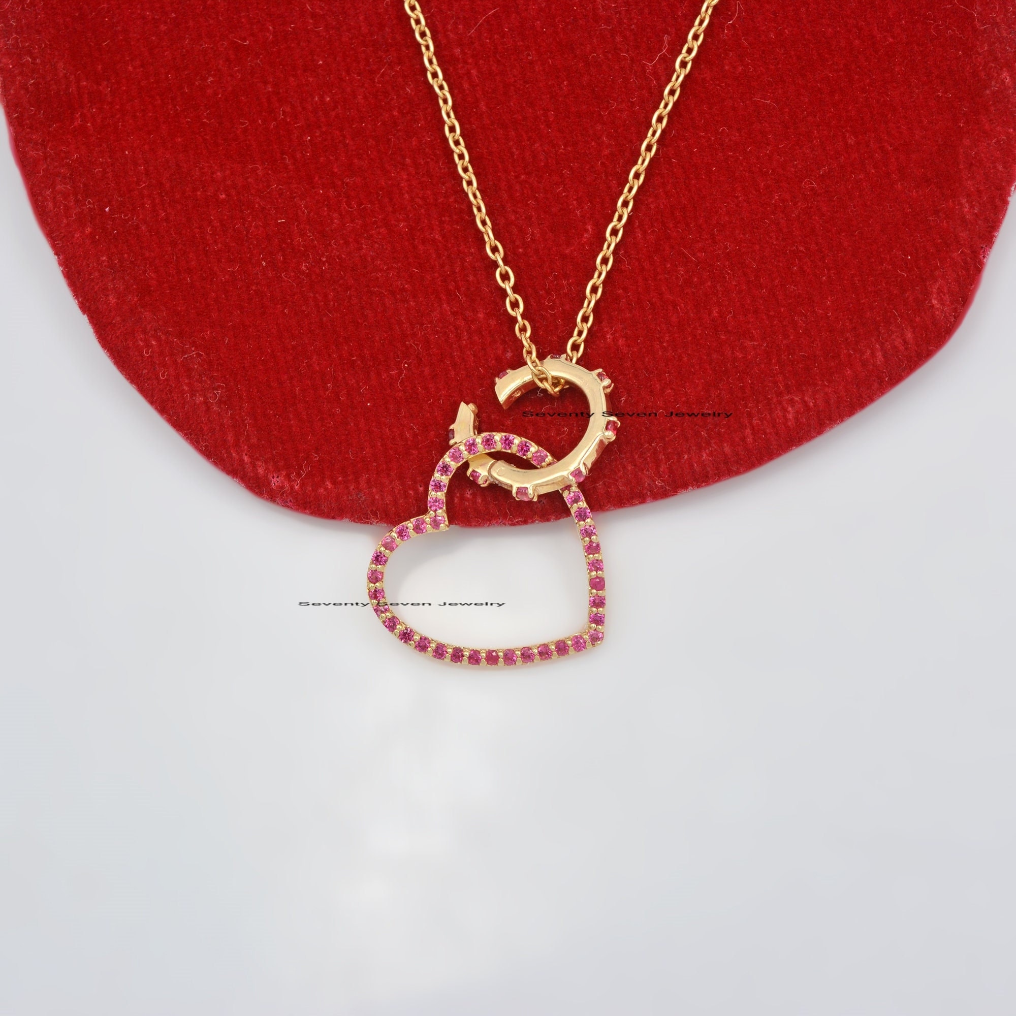 14k Gold Heart Pendant Enhancer: Gemstone Charm Holder - Seventy Seven Jewelry | SKU: SSMJP530-14KYGPSP,SSMJP512-14KYGPSP,SSM 14k Gold Heart Pendant Enhancer: Gemstone Charm Holder - Seventy Seven Jewelry | SKU: SSMJP530-14KYGPSP,SSMJP512-14KYGPSP,SSM