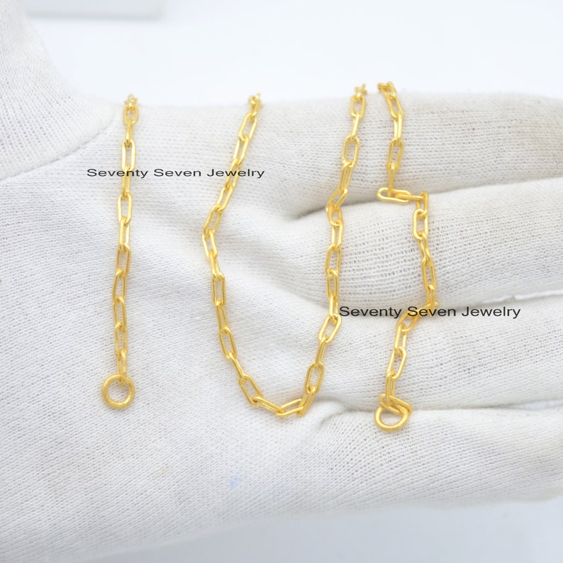 14K Solid Gold Link Chain Gold Padlock Chain Gold Chain Etsy