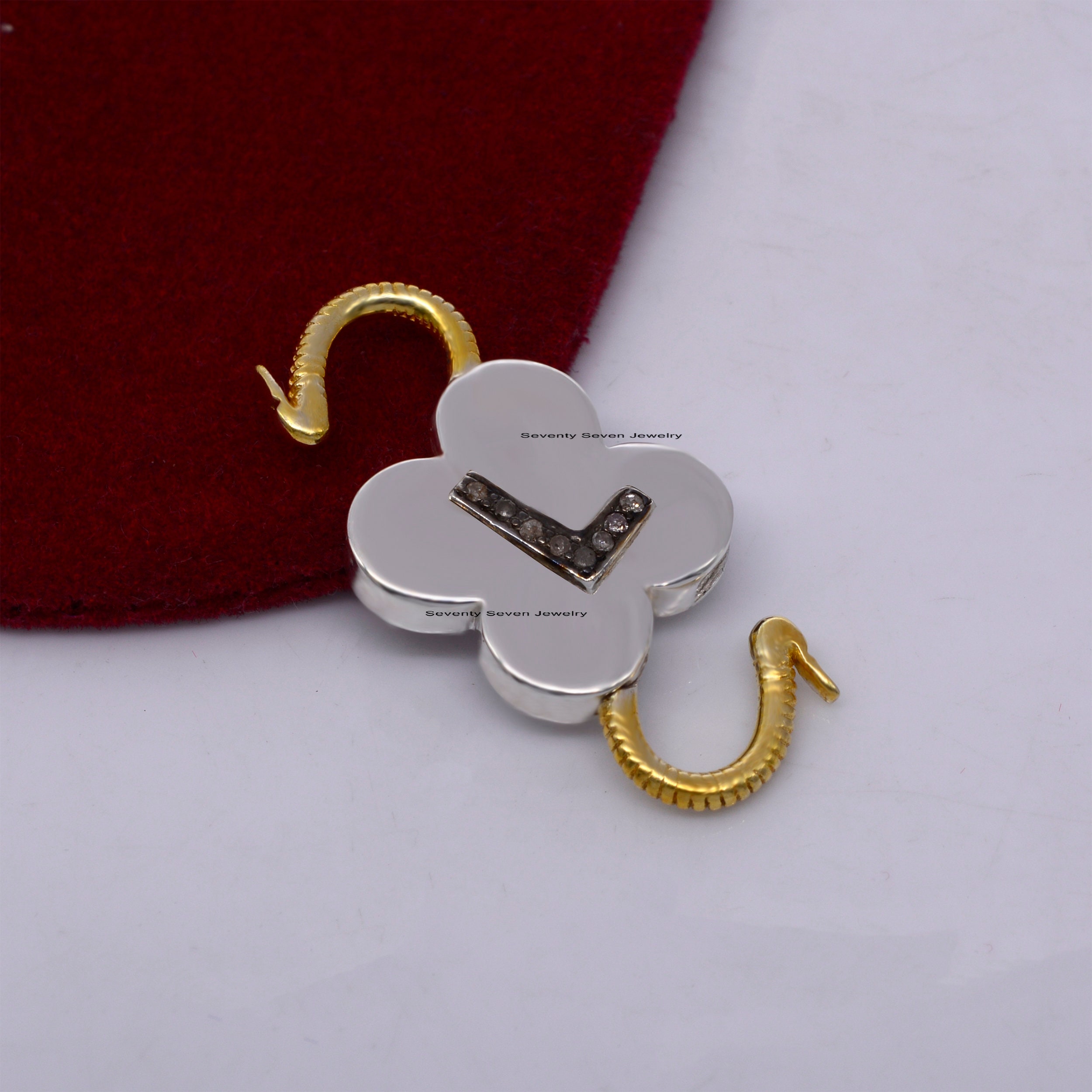 925 Silver Initial Padlock: Pave Diamond Letter Pendant - View 5 - Seventy Seven Jewelry | SKU: SSMJP25-SLYGRHDI-D-2026 925 Silver Initial Padlock: Pave Diamond Letter Pendant - View 5 - Seventy Seven Jewelry | SKU: SSMJP25-SLYGRHDI-D-2026