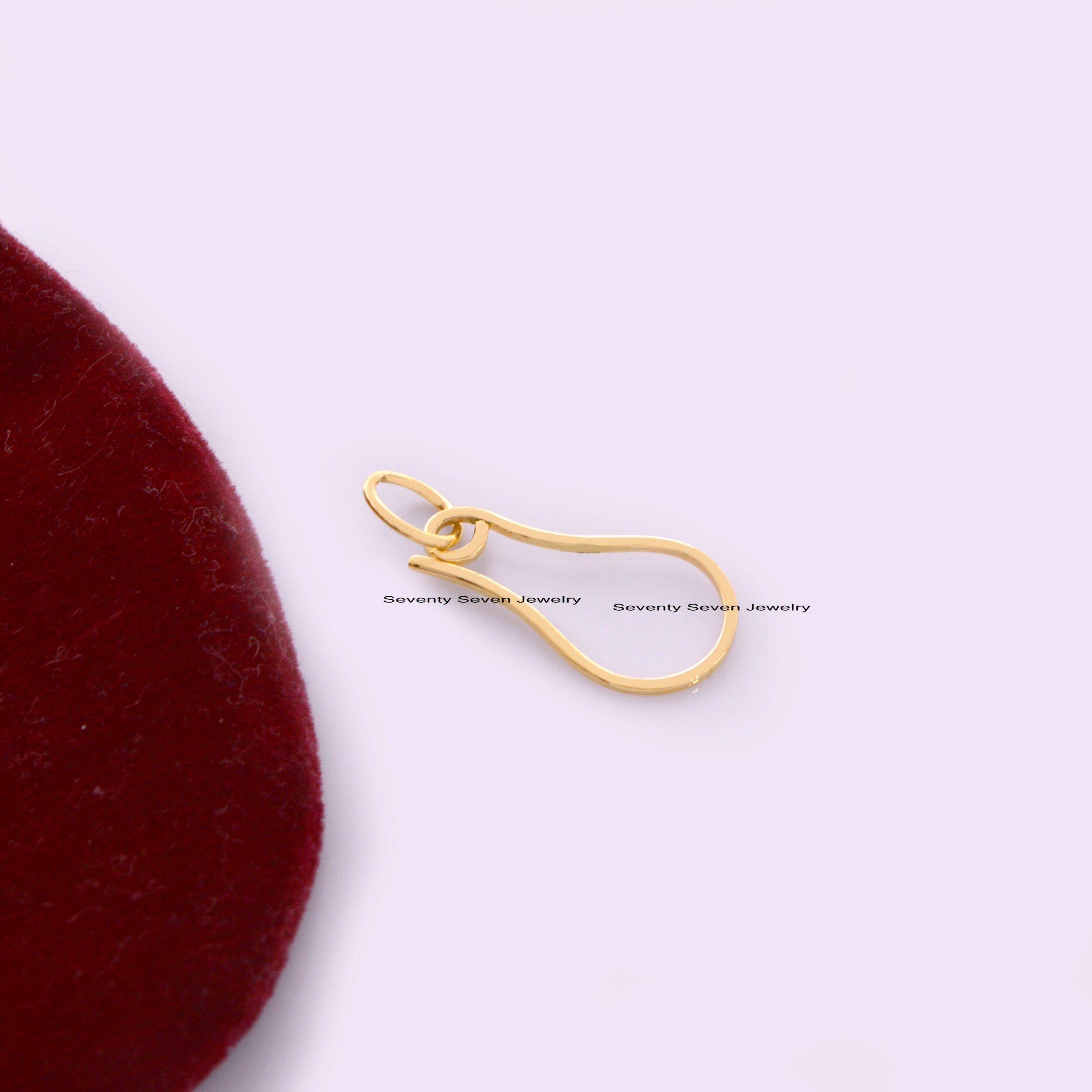 925 Silver Anchor Enhancer: Gold Plated Shepherd Hook Lock - View 5 - Seventy Seven Jewelry | SKU: SSMJP565-SLYG-V2026 925 Silver Anchor Enhancer: Gold Plated Shepherd Hook Lock - View 5 - Seventy Seven Jewelry | SKU: SSMJP565-SLYG-V2026