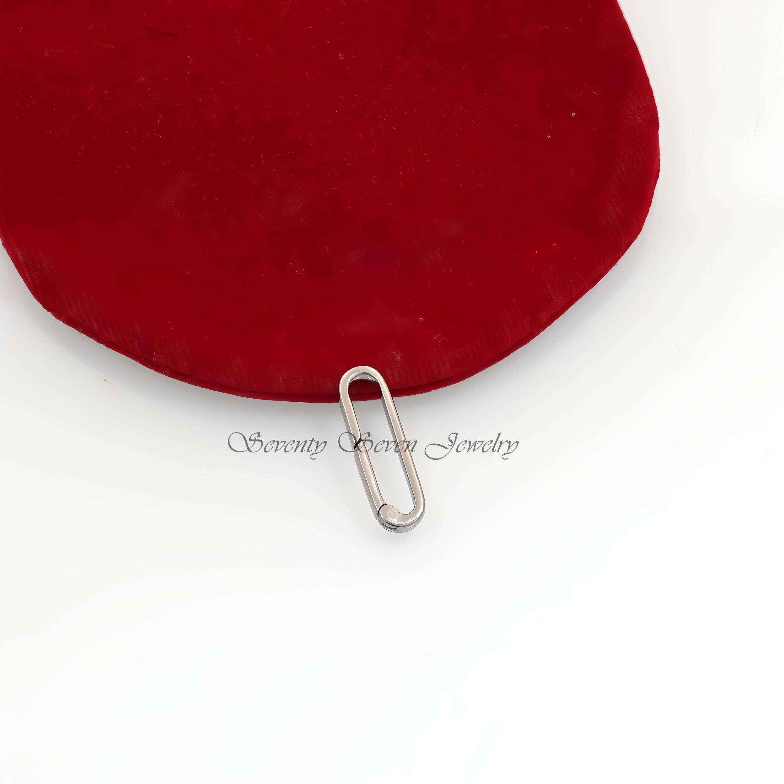 925 Silver Charm Holder: Thick Link Enhancer, 22mm - View 4 - Seventy Seven Jewelry | SKU: SSMJP991A-SLYG-2026 925 Silver Charm Holder: Thick Link Enhancer, 22mm - View 4 - Seventy Seven Jewelry | SKU: SSMJP991A-SLYG-2026