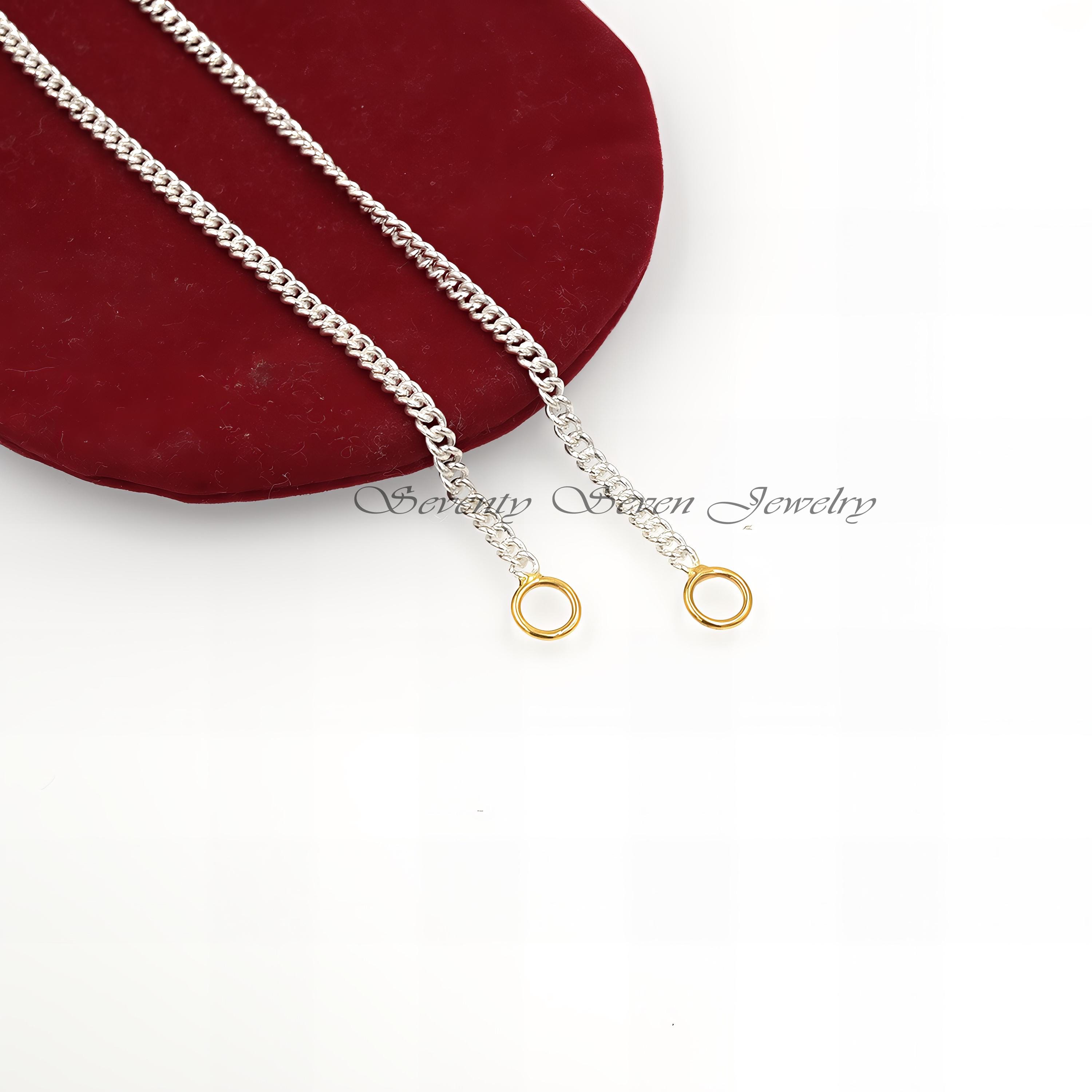 925 Sterling Silver 3MM Curb Chain, Carabiner Necklace - View 3 - Seventy Seven Jewelry | SKU: SSG17-SLOXYG-3M-16I-V 925 Sterling Silver 3MM Curb Chain, Carabiner Necklace - View 3 - Seventy Seven Jewelry | SKU: SSG17-SLOXYG-3M-16I-V
