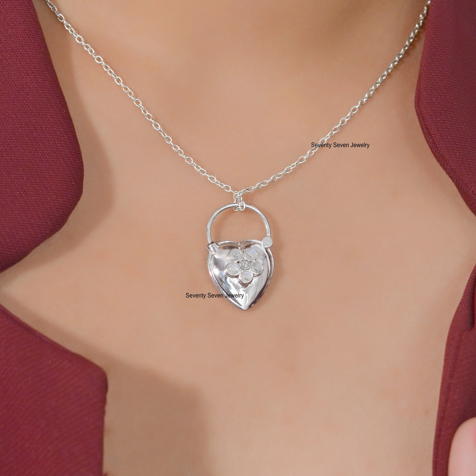 925 Silver Turquoise Heart Padlock Pendant: Gemstone Jewelry - Seventy Seven Jewelry | SKU: SSMJP441-SLYGPSP-2026 925 Silver Turquoise Heart Padlock Pendant: Gemstone Jewelry - Seventy Seven Jewelry | SKU: SSMJP441-SLYGPSP-2026
