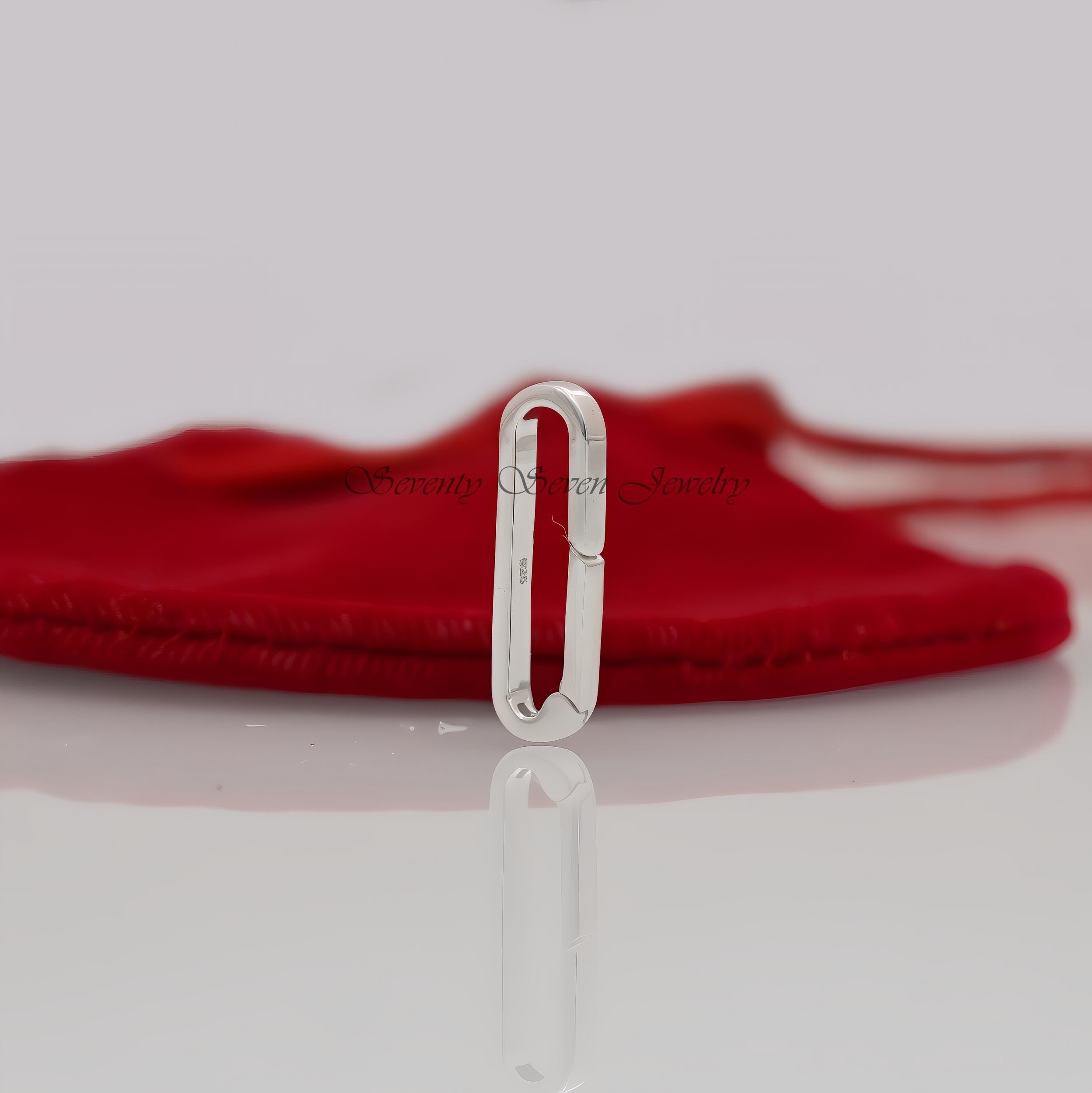 925 Silver Charm Holder: Thick Link Enhancer, 22mm - Seventy Seven Jewelry | SKU: SSMJP991A-SLYG-2026 925 Silver Charm Holder: Thick Link Enhancer, 22mm - Seventy Seven Jewelry | SKU: SSMJP991A-SLYG-2026