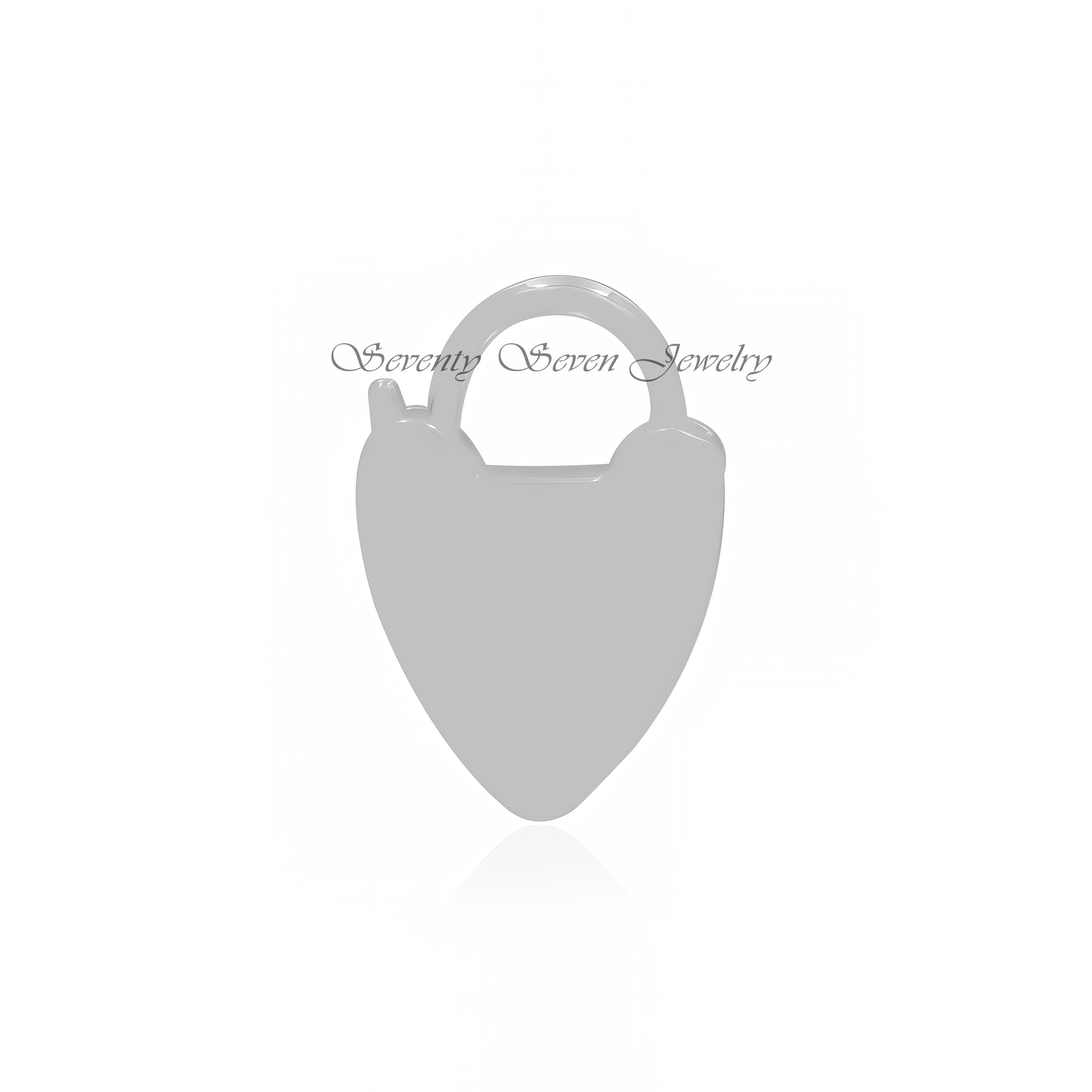 925 Silver Heart Padlock Necklace: Oxidized Paperclip Chain Pendant - View 6 - Seventy Seven Jewelry | SKU: SSMJP47-SLRHYG-20 925 Silver Heart Padlock Necklace: Oxidized Paperclip Chain Pendant - View 6 - Seventy Seven Jewelry | SKU: SSMJP47-SLRHYG-20