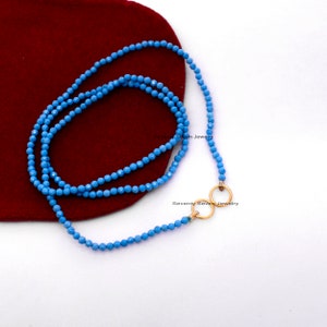 14k Gold Bead Necklace: Enhancer Carabiner Chain image 7