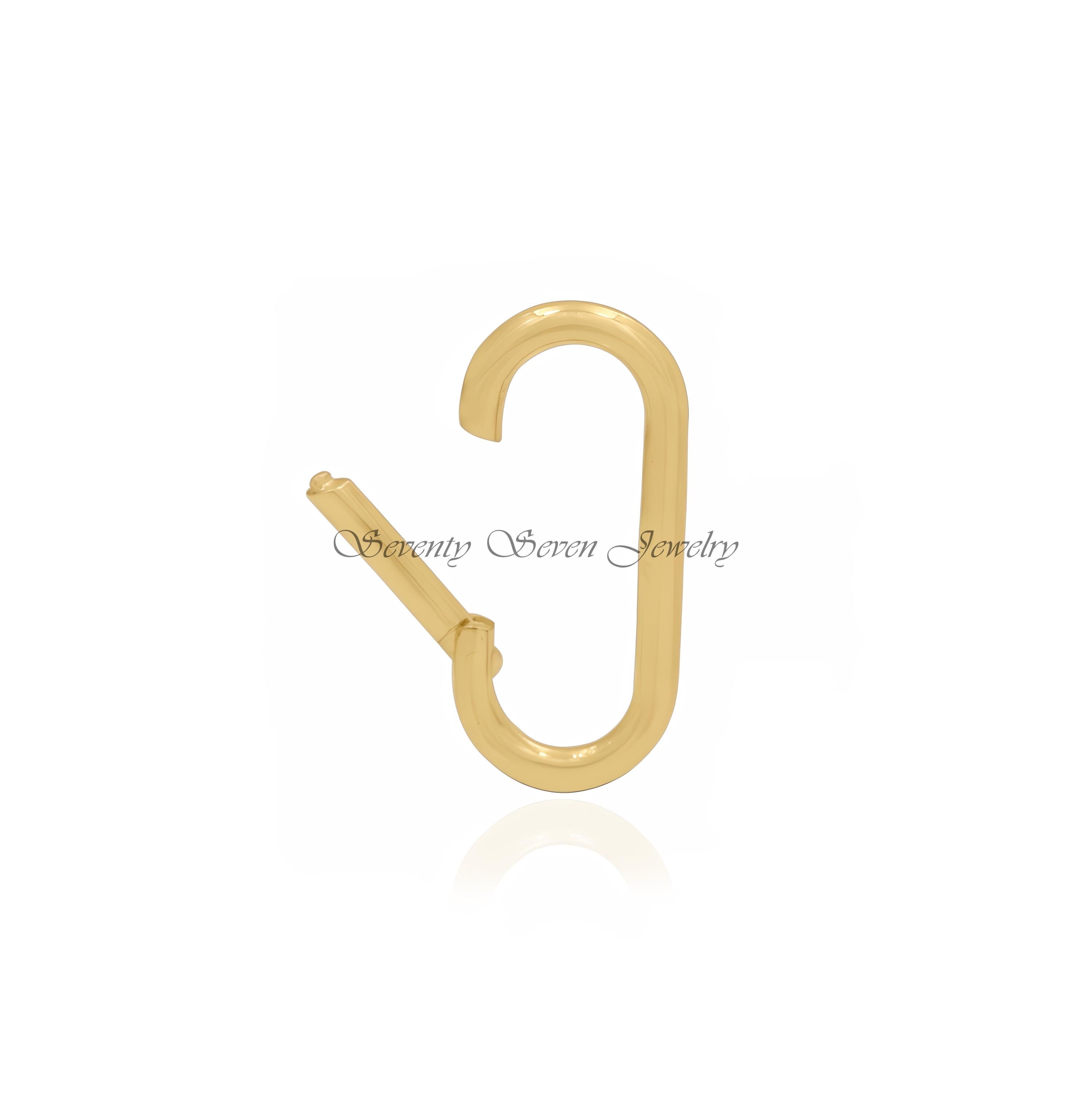 925 Silver Oval Charm Enhancer: Solid Link Lock (20x9 MM) - View 3 - Seventy Seven Jewelry | SKU: SSMJH575-SLYG-2/2026 925 Silver Oval Charm Enhancer: Solid Link Lock (20x9 MM) - View 3 - Seventy Seven Jewelry | SKU: SSMJH575-SLYG-2/2026