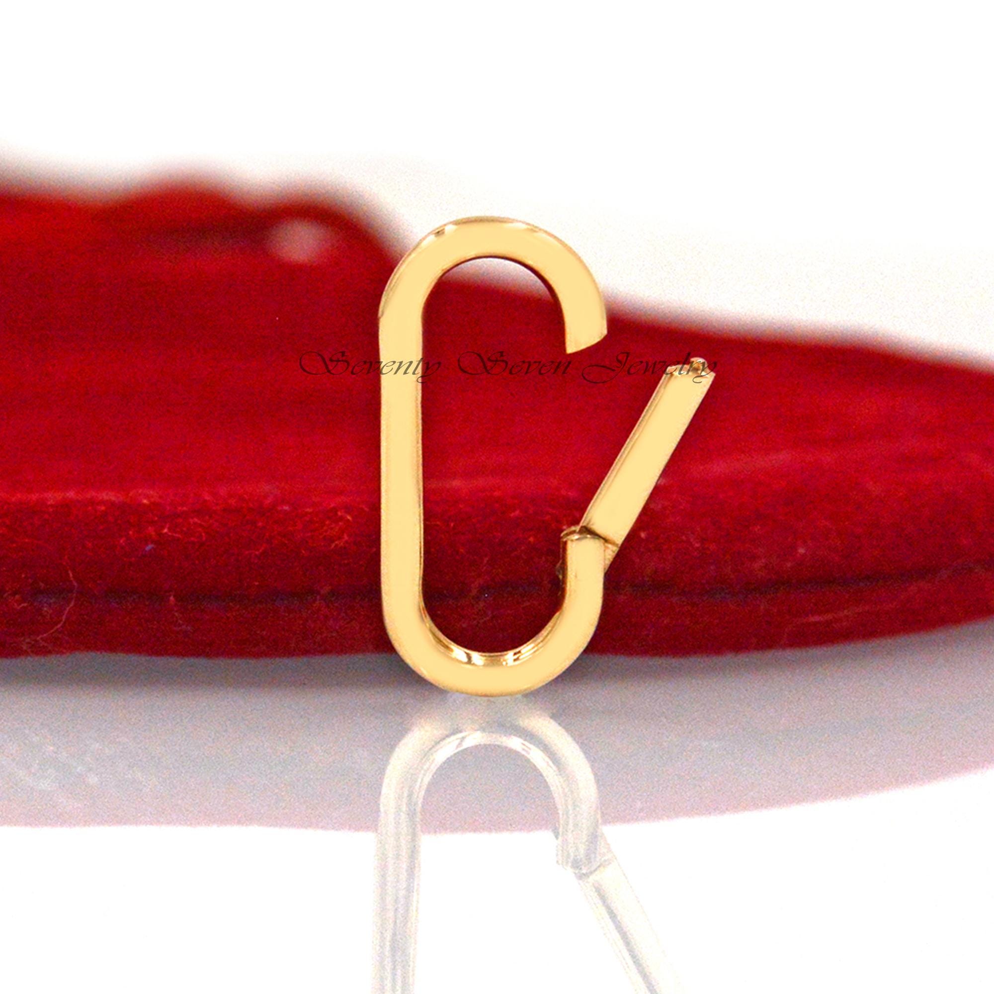 925 Silver Oval Charm Enhancer: Solid Link Lock (20x9 MM) - View 6 - Seventy Seven Jewelry | SKU: SSMJH575-SLYG-2/2026 925 Silver Oval Charm Enhancer: Solid Link Lock (20x9 MM) - View 6 - Seventy Seven Jewelry | SKU: SSMJH575-SLYG-2/2026