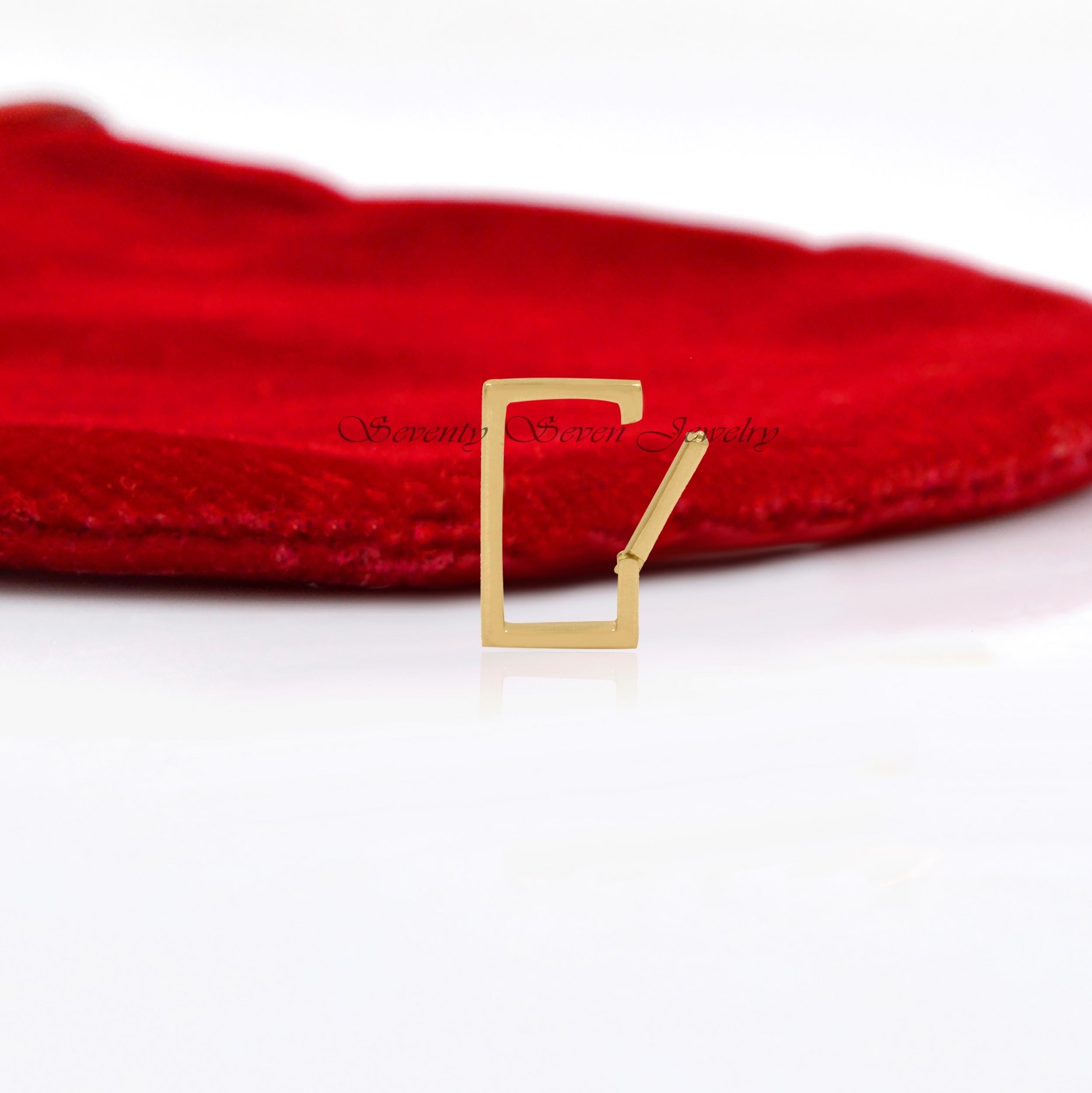 9K Gold Charm Holder Enhancer Lock: 15x9mm Link - View 6 - Seventy Seven Jewelry | SKU: SSMJH452-9KYG-2026 9K Gold Charm Holder Enhancer Lock: 15x9mm Link - View 6 - Seventy Seven Jewelry | SKU: SSMJH452-9KYG-2026