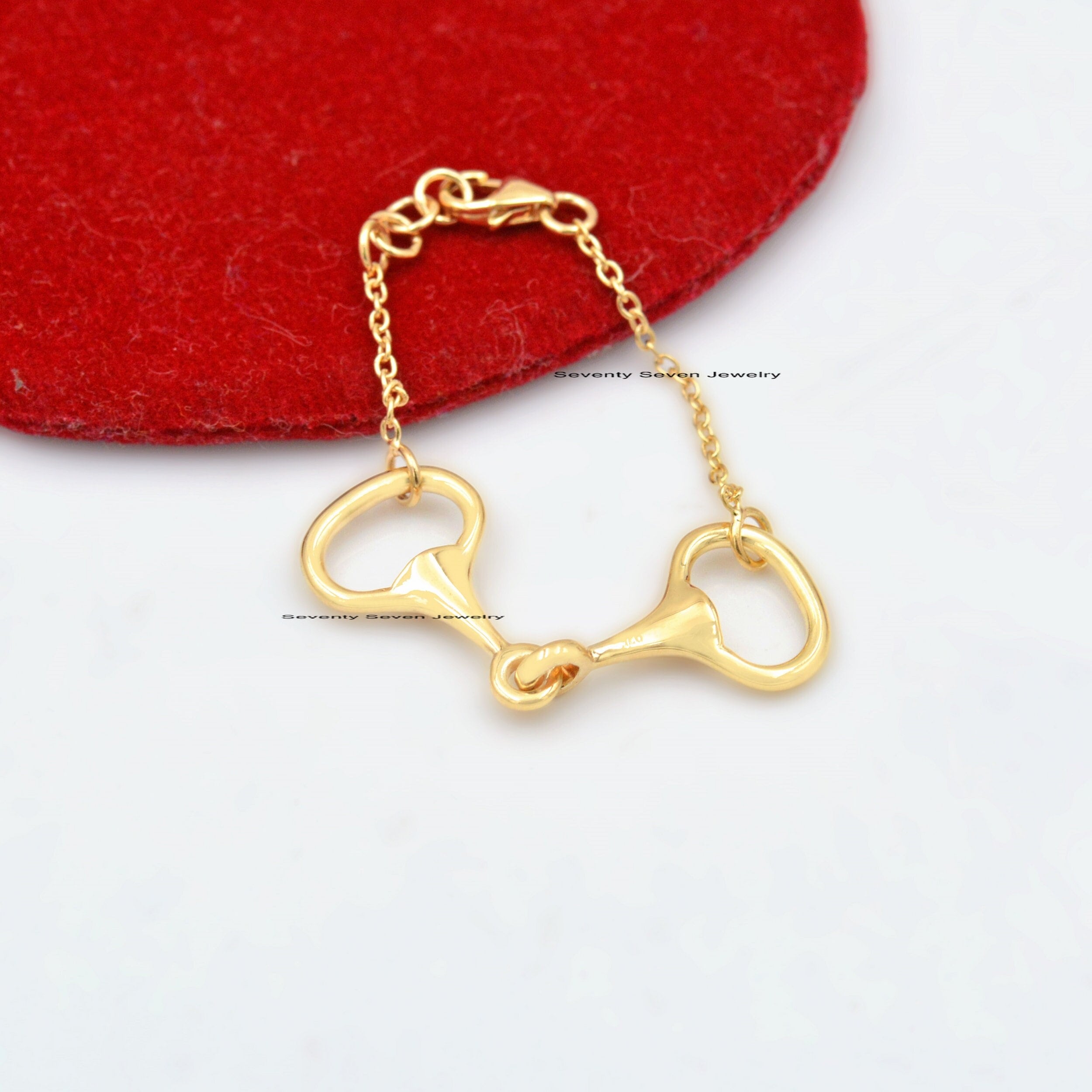 Sterling Silver Snaffle Bit Necklace: Equestrian Jewelry, Horse Lover Gift - View 2 - Seventy Seven Jewelry | SKU: SSMJN28-SL Sterling Silver Snaffle Bit Necklace: Equestrian Jewelry, Horse Lover Gift - View 2 - Seventy Seven Jewelry | SKU: SSMJN28-SL