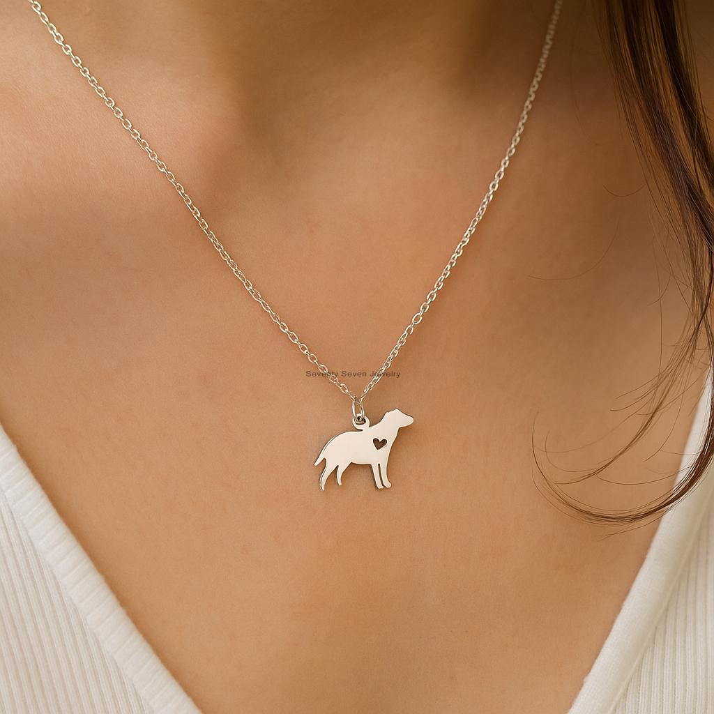 14K Gold Plated Heart Dog Pendant, Animal Charm - View 2 - Seventy Seven Jewelry | SKU: SSMJP 14K Gold Plated Heart Dog Pendant, Animal Charm - View 2 - Seventy Seven Jewelry | SKU: SSMJP