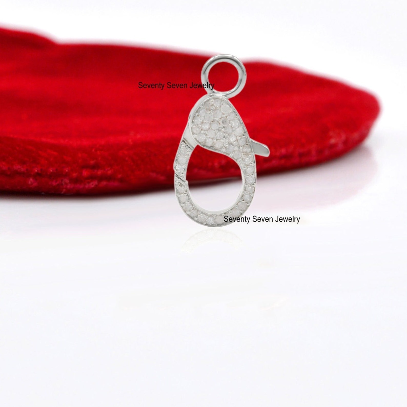 14K Gold Diamond Lobster Lock Diamond Clasp Lock Gold Etsy