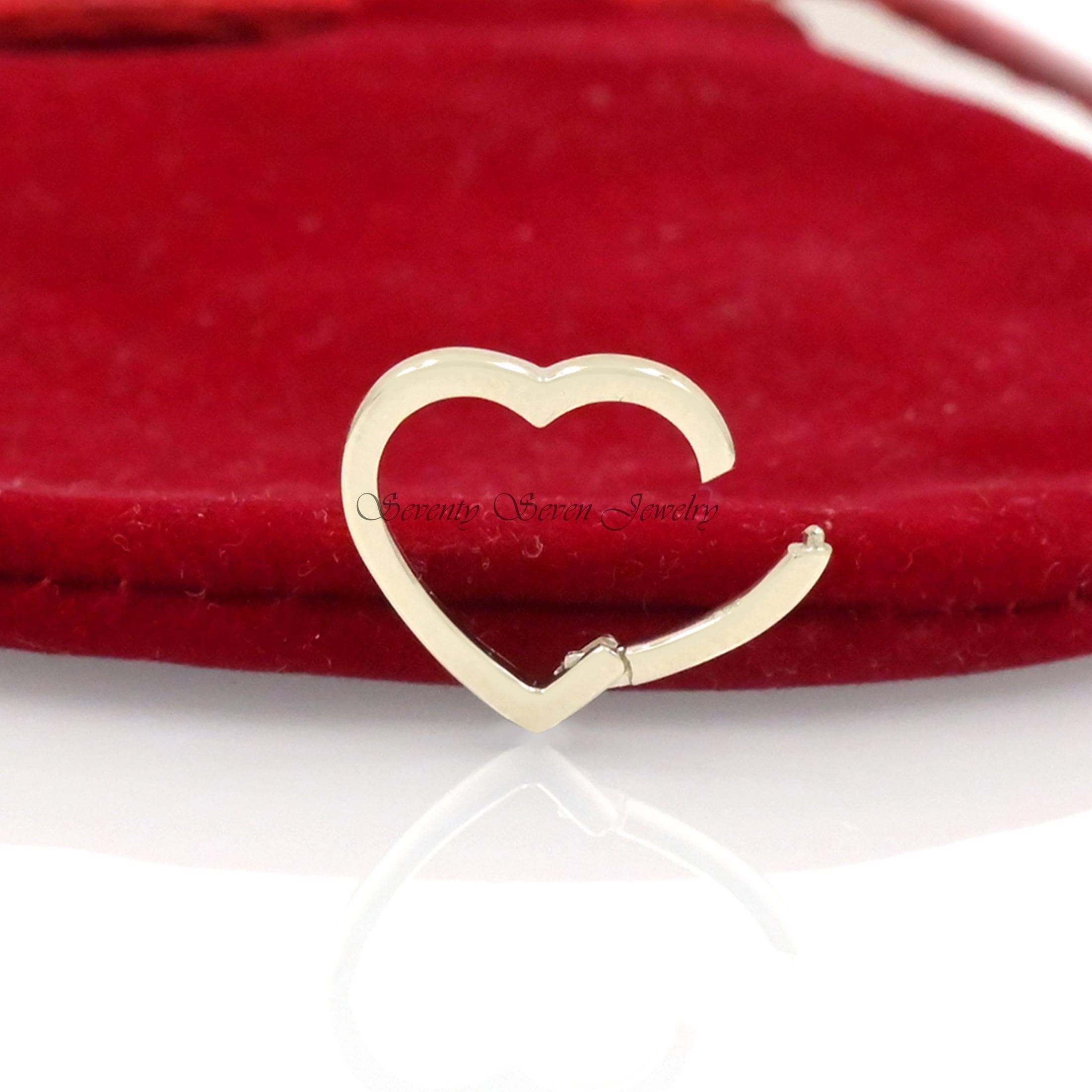 14K Gold Heart Enhancer Lock, 15mm - Seventy Seven Jewelry | SKU: SSMJH446-14KYG-2026 14K Gold Heart Enhancer Lock, 15mm - Seventy Seven Jewelry | SKU: SSMJH446-14KYG-2026