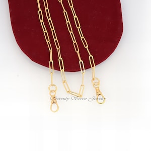 925 Sterling Silver Swivel Link Chain Necklace with Lock