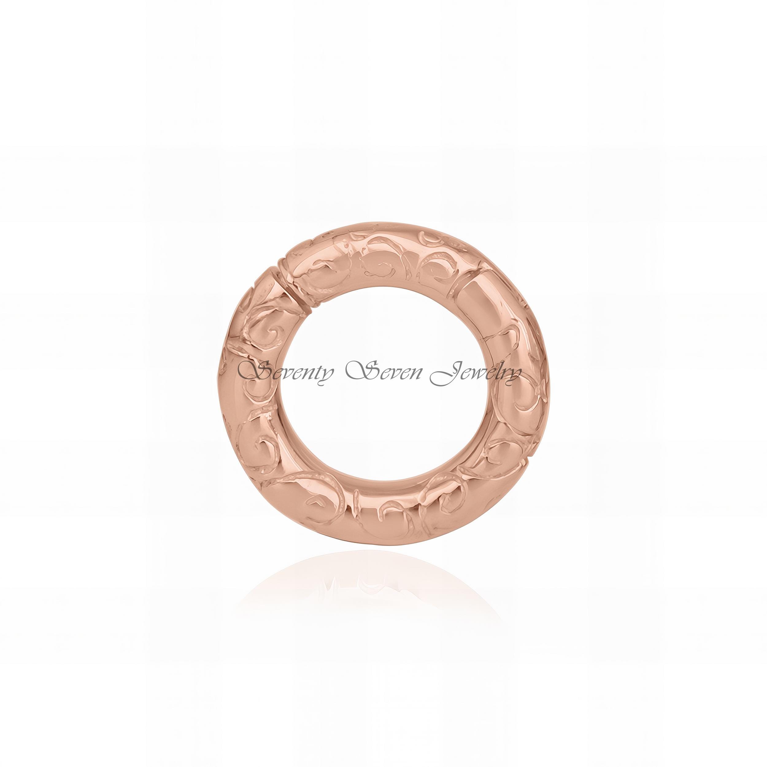 14K Gold Round Charm Enhancer Holder - View 5 - Seventy Seven Jewelry | SKU: SSMJH501-14KYG-20M-2026 14K Gold Round Charm Enhancer Holder - View 5 - Seventy Seven Jewelry | SKU: SSMJH501-14KYG-20M-2026
