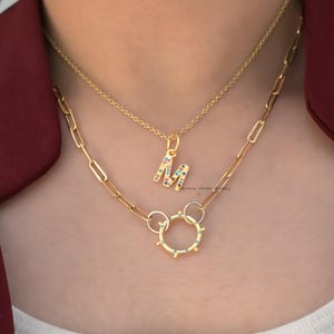 Encantos de letras de piedras preciosas de plata 925, colgante de letras, colgante de alfabeto de piedras preciosas, colgante de letras