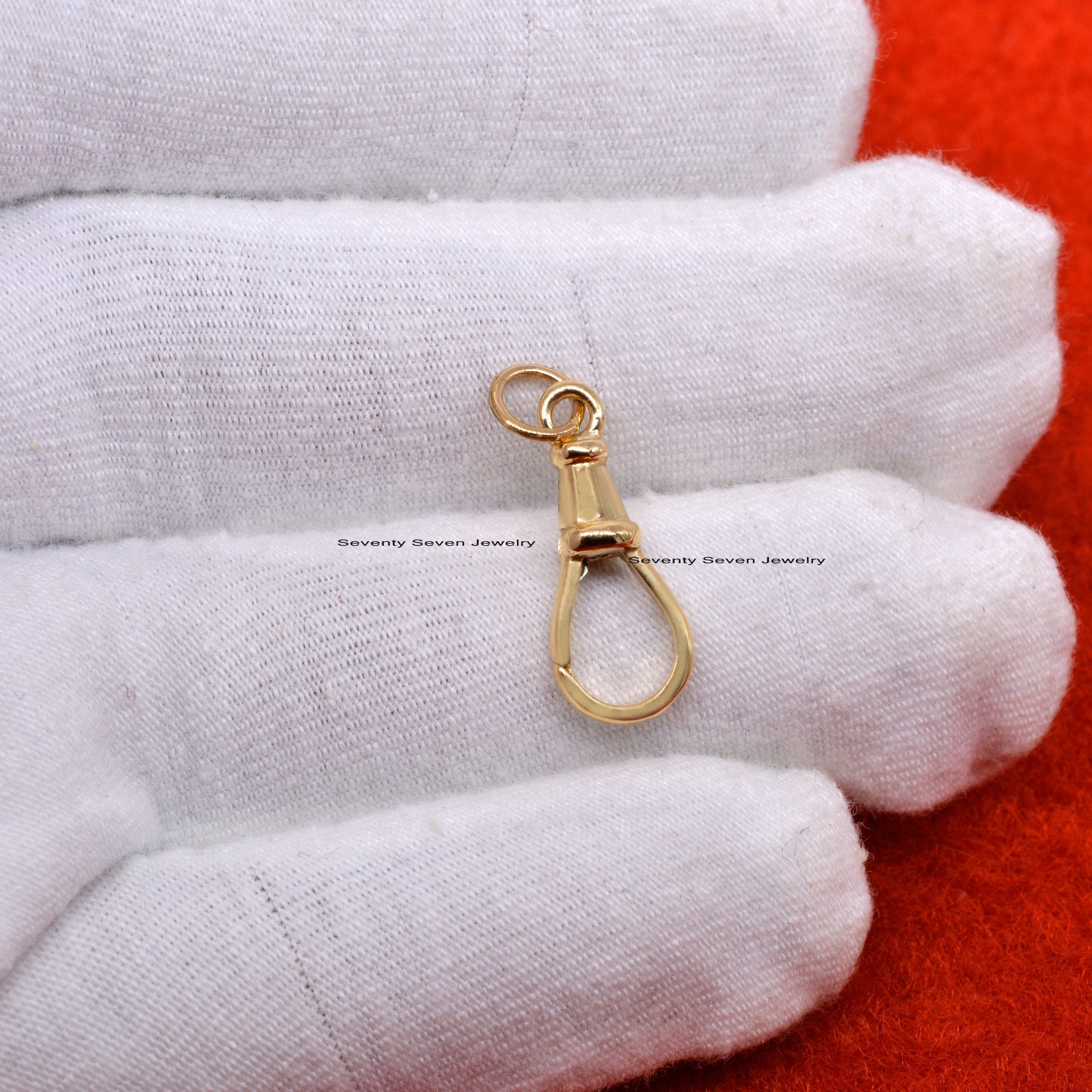 9k Gold Swivel Lock Pendant: Handmade Jewelry (20x8 MM) - View 6 - Seventy Seven Jewelry | SKU: SSMJF09-9KYG-2026 9k Gold Swivel Lock Pendant: Handmade Jewelry (20x8 MM) - View 6 - Seventy Seven Jewelry | SKU: SSMJF09-9KYG-2026