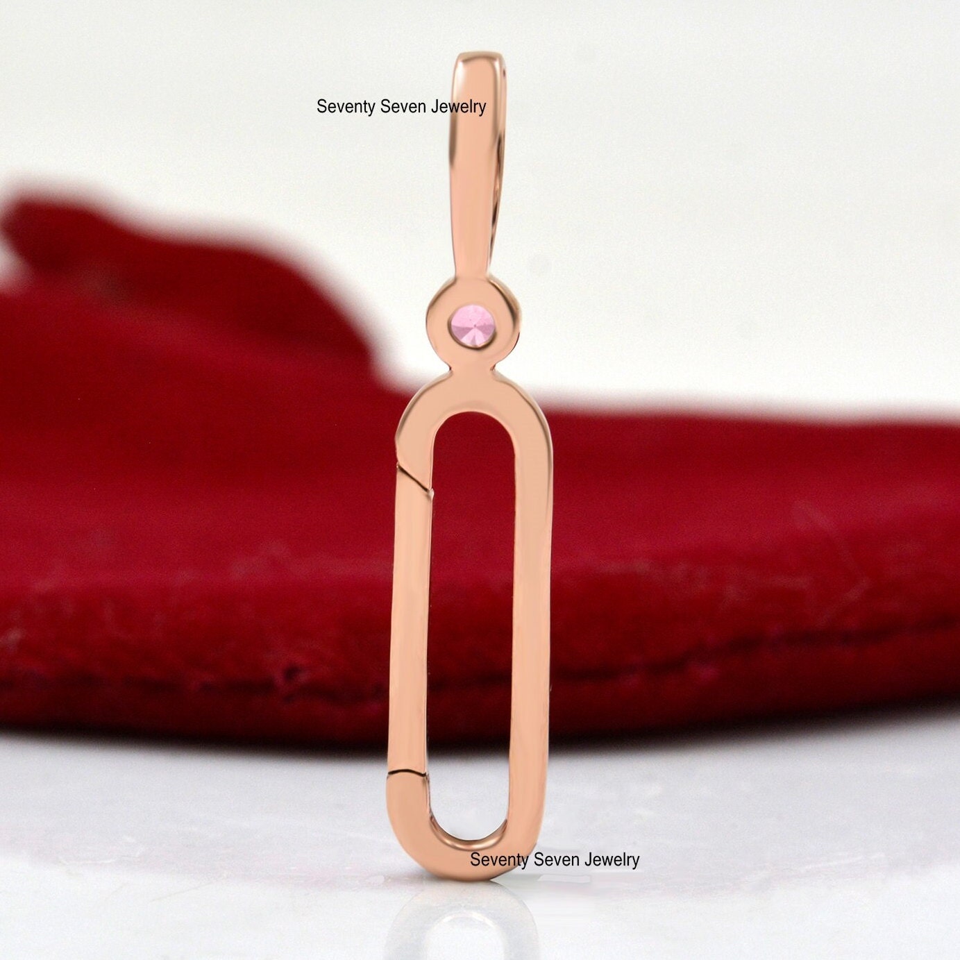 Silver Moissanite Oval Charm Enhancer Lock - 34x7 MM - View 4 - Seventy Seven Jewelry | SKU: SSMJP685-SLYGMN-2/2026,SSMJP685- Silver Moissanite Oval Charm Enhancer Lock - 34x7 MM - View 4 - Seventy Seven Jewelry | SKU: SSMJP685-SLYGMN-2/2026,SSMJP685-