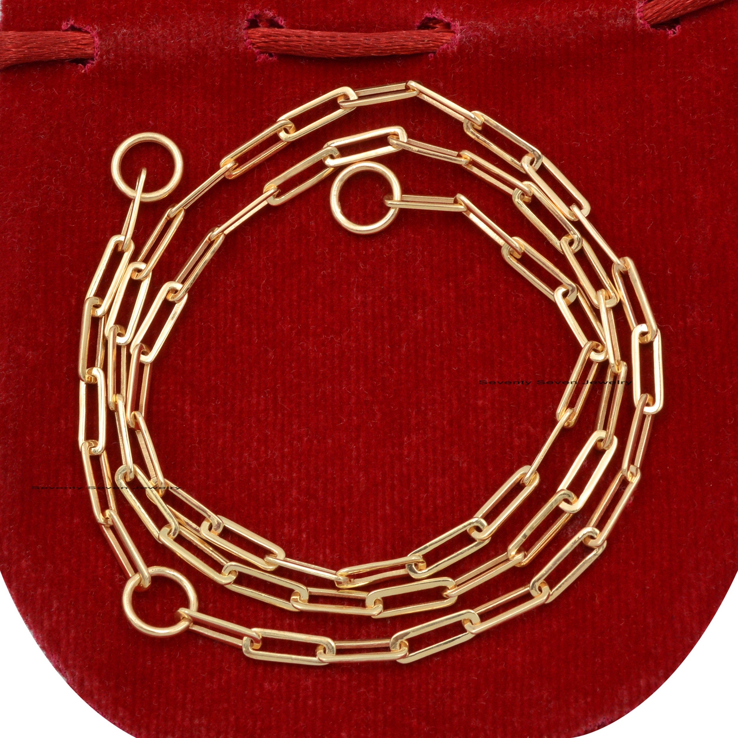925 Sterling Silver Paperclip Chain Necklace: Enhancer Connector - View 5 - Seventy Seven Jewelry | SKU: G1-SLNS-10M-14-16I-V 925 Sterling Silver Paperclip Chain Necklace: Enhancer Connector - View 5 - Seventy Seven Jewelry | SKU: G1-SLNS-10M-14-16I-V