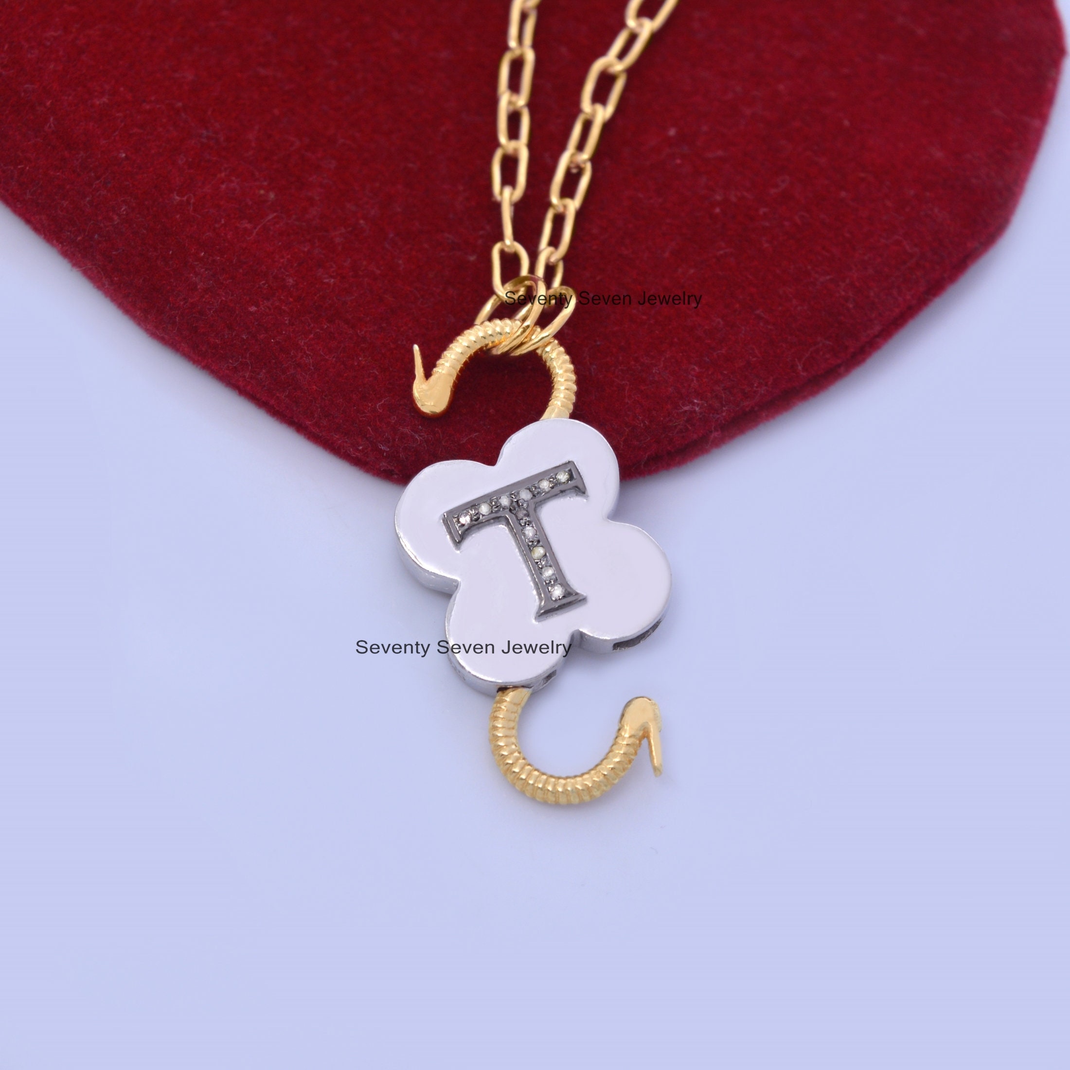 925 Silver Initial Padlock: Pave Diamond Letter Pendant - View 6 - Seventy Seven Jewelry | SKU: SSMJP25-SLYGRHDI-D-2026 925 Silver Initial Padlock: Pave Diamond Letter Pendant - View 6 - Seventy Seven Jewelry | SKU: SSMJP25-SLYGRHDI-D-2026