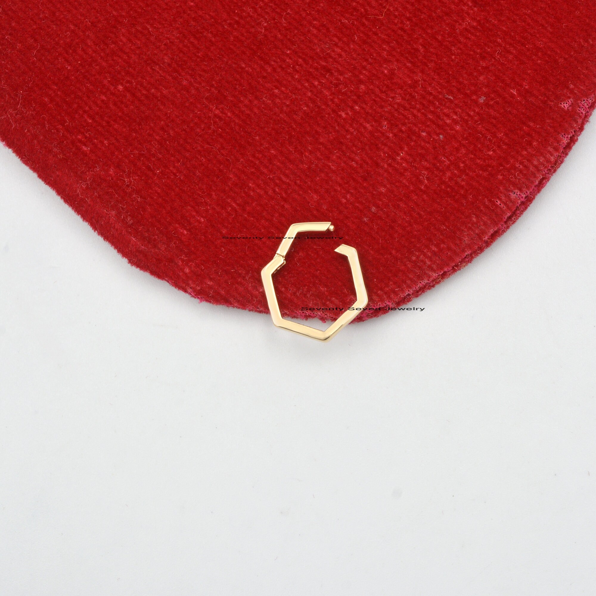 9K Solid Gold Hexagon Charm Enhancer Lock (15x15 MM) - View 4 - Seventy Seven Jewelry | SKU: SSMJH449-9KYG-10M-2026,SSMJH449- 9K Solid Gold Hexagon Charm Enhancer Lock (15x15 MM) - View 4 - Seventy Seven Jewelry | SKU: SSMJH449-9KYG-10M-2026,SSMJH449-