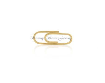 9K Gold Charm Holder: Durable Chain Enhancer Pendant (21*7 MM)