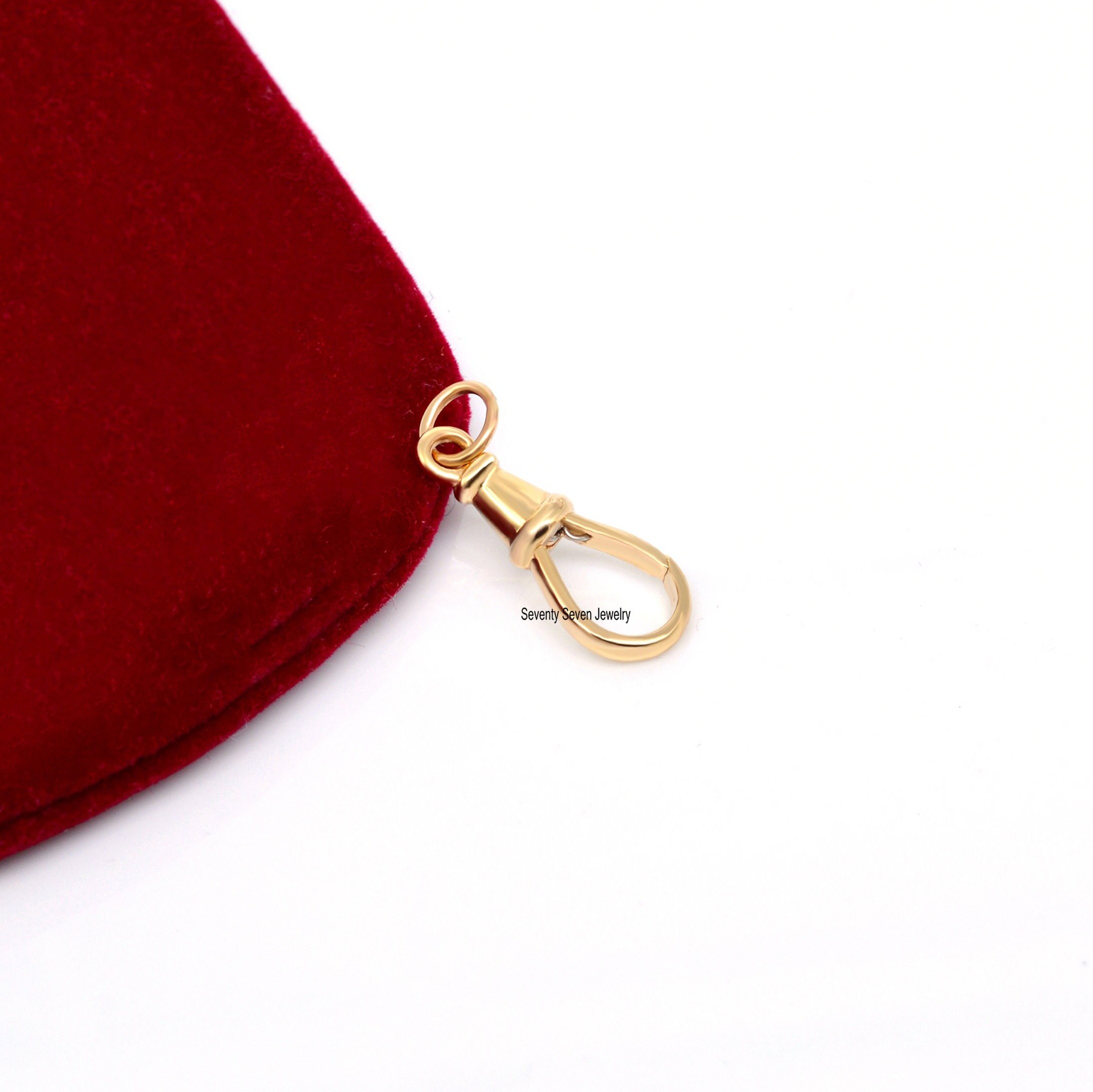 9k Gold Swivel Lock Pendant: Handmade Jewelry (20x8 MM) - View 2 - Seventy Seven Jewelry | SKU: SSMJF09-9KYG-2026 9k Gold Swivel Lock Pendant: Handmade Jewelry (20x8 MM) - View 2 - Seventy Seven Jewelry | SKU: SSMJF09-9KYG-2026