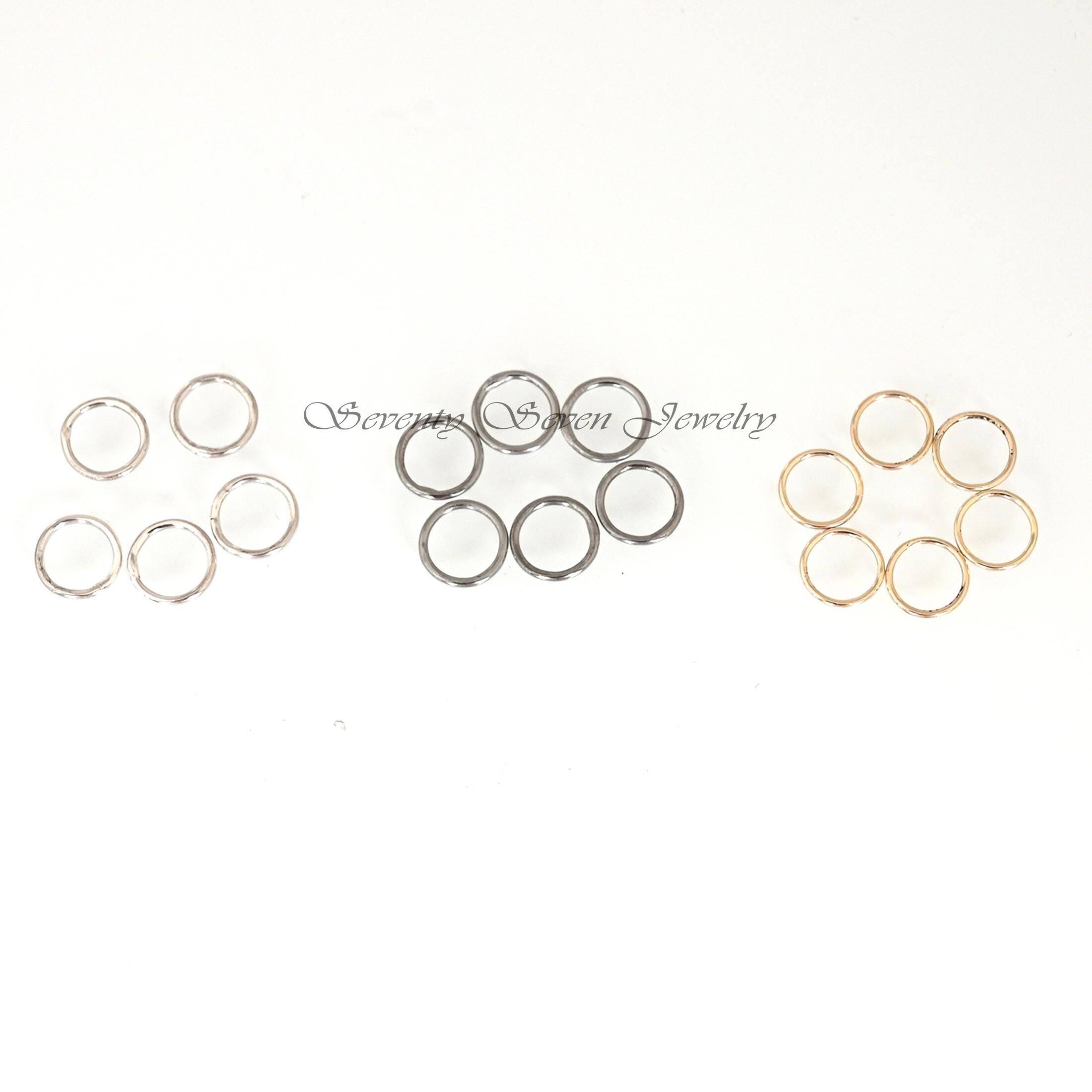 925 Sterling Silver Jump Ring: Pendant Connector Lock - View 3 - Seventy Seven Jewelry | SKU: SSMJF127-SLYG-VP 925 Sterling Silver Jump Ring: Pendant Connector Lock - View 3 - Seventy Seven Jewelry | SKU: SSMJF127-SLYG-VP