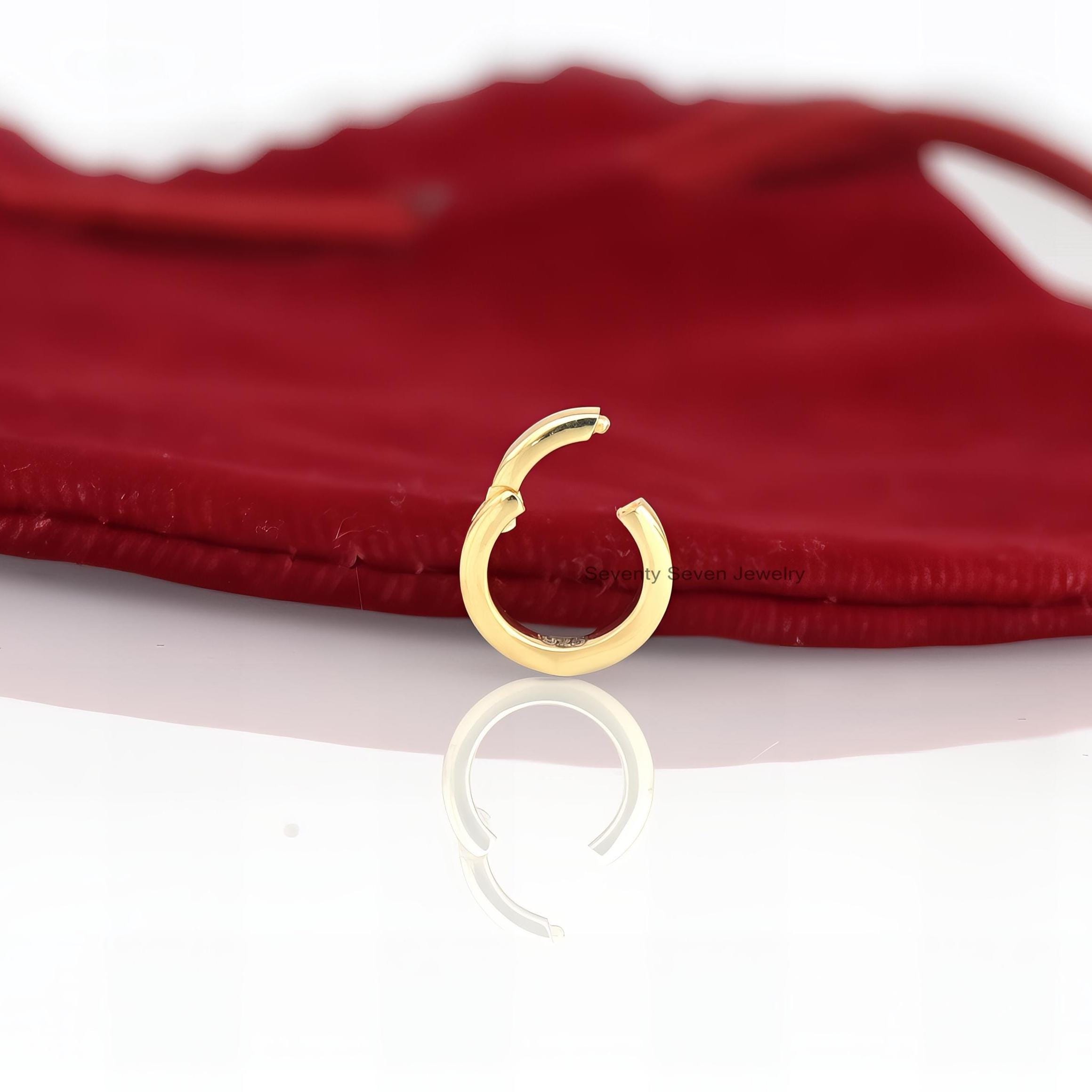 14K Solid Gold Enhancer Charm Holder, Link Lock (10/12 MM) - View 3 - Seventy Seven Jewelry | SKU: SSMJH570-14KYG-10M-V-10/20 14K Solid Gold Enhancer Charm Holder, Link Lock (10/12 MM) - View 3 - Seventy Seven Jewelry | SKU: SSMJH570-14KYG-10M-V-10/20