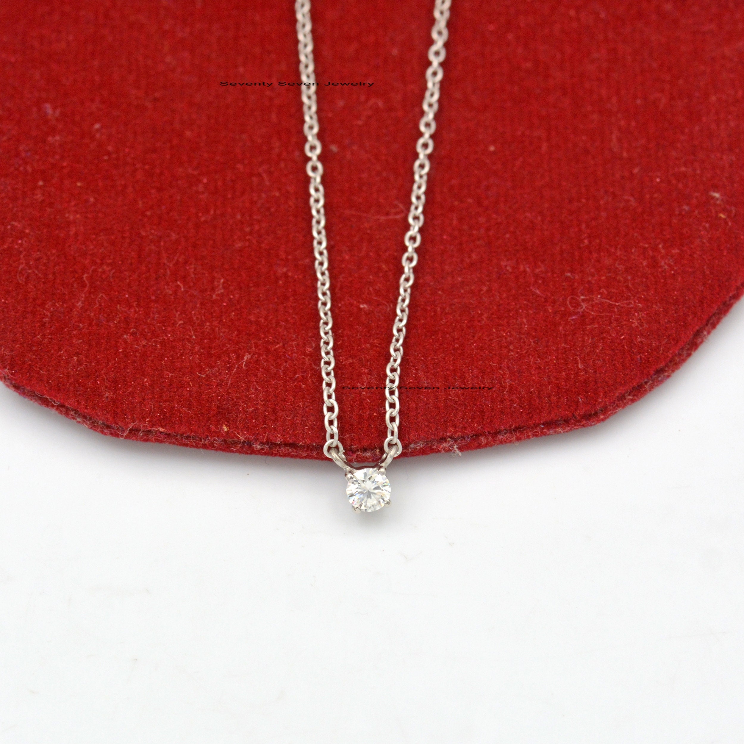 Gold Plated Moissanite Solitaire Necklace: Boho Bezel Pendant - View 3 - Seventy Seven Jewelry | SKU: SSMJN270-SL Gold Plated Moissanite Solitaire Necklace: Boho Bezel Pendant - View 3 - Seventy Seven Jewelry | SKU: SSMJN270-SL