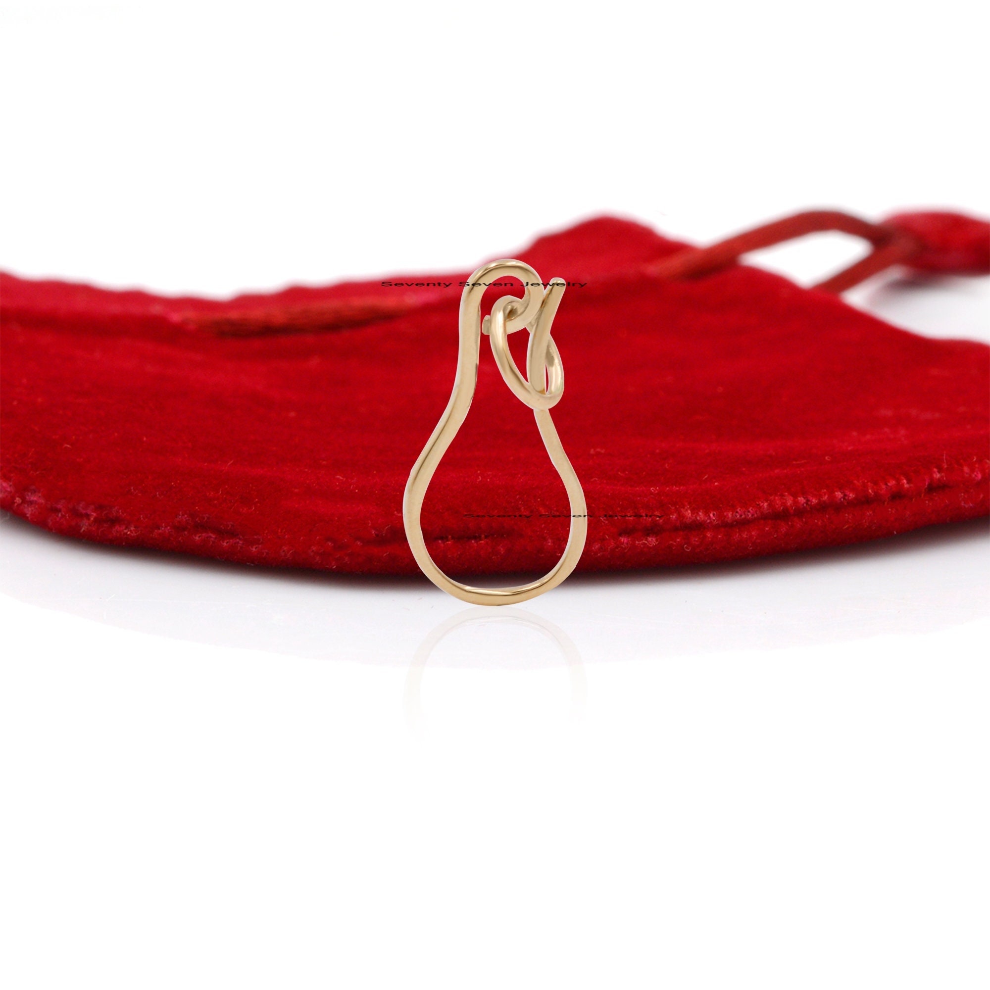 925 Silver Anchor Enhancer: Gold Plated Shepherd Hook Lock - View 2 - Seventy Seven Jewelry | SKU: SSMJP565-SLYG-V2026 925 Silver Anchor Enhancer: Gold Plated Shepherd Hook Lock - View 2 - Seventy Seven Jewelry | SKU: SSMJP565-SLYG-V2026