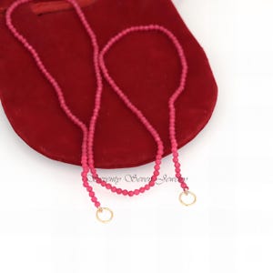 14k Gold Bead Necklace: Enhancer Carabiner Chain image 1