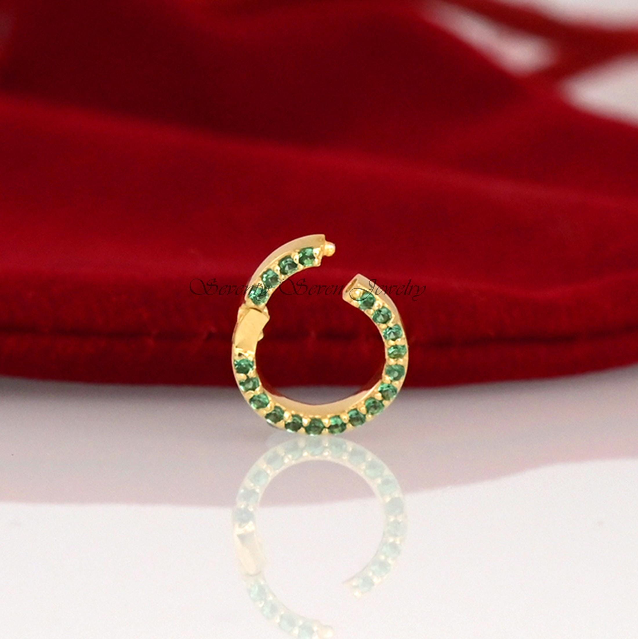 Diamond 925 Silver Charm Enhancer: Round Circle Holder (10mm) - View 4 - Seventy Seven Jewelry | SKU: SSMJP570-SLYGDI-2026,SS