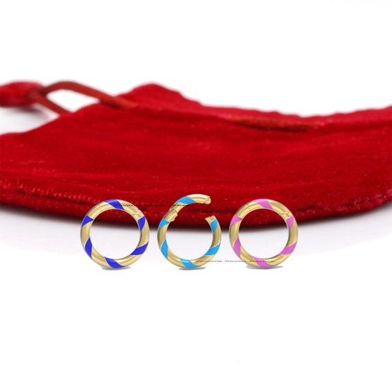 14k Gold Enamel Round Charm Enhancer Gold Enamel Charms Etsy