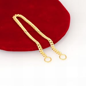 Carabiner Lock Sterling Silver Curb Chain, 3MM Link Necklace 925 Yellow Gold