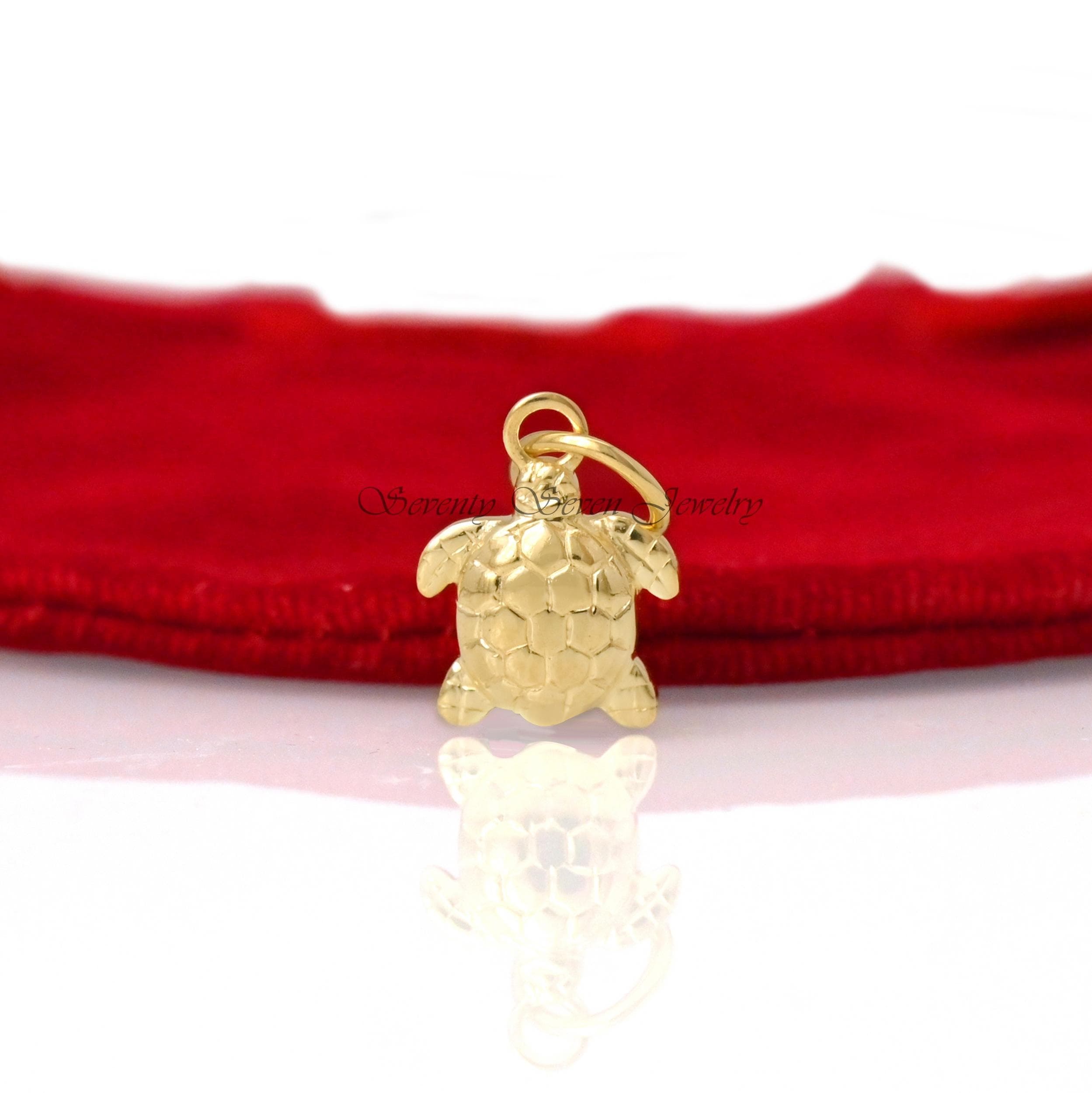 14k Gold Plated Turtle Pendant: Sea Charm Jewellery - Seventy Seven Jewelry | SKU: SSMJP5176-SLYG-20M 14k Gold Plated Turtle Pendant: Sea Charm Jewellery - Seventy Seven Jewelry | SKU: SSMJP5176-SLYG-20M