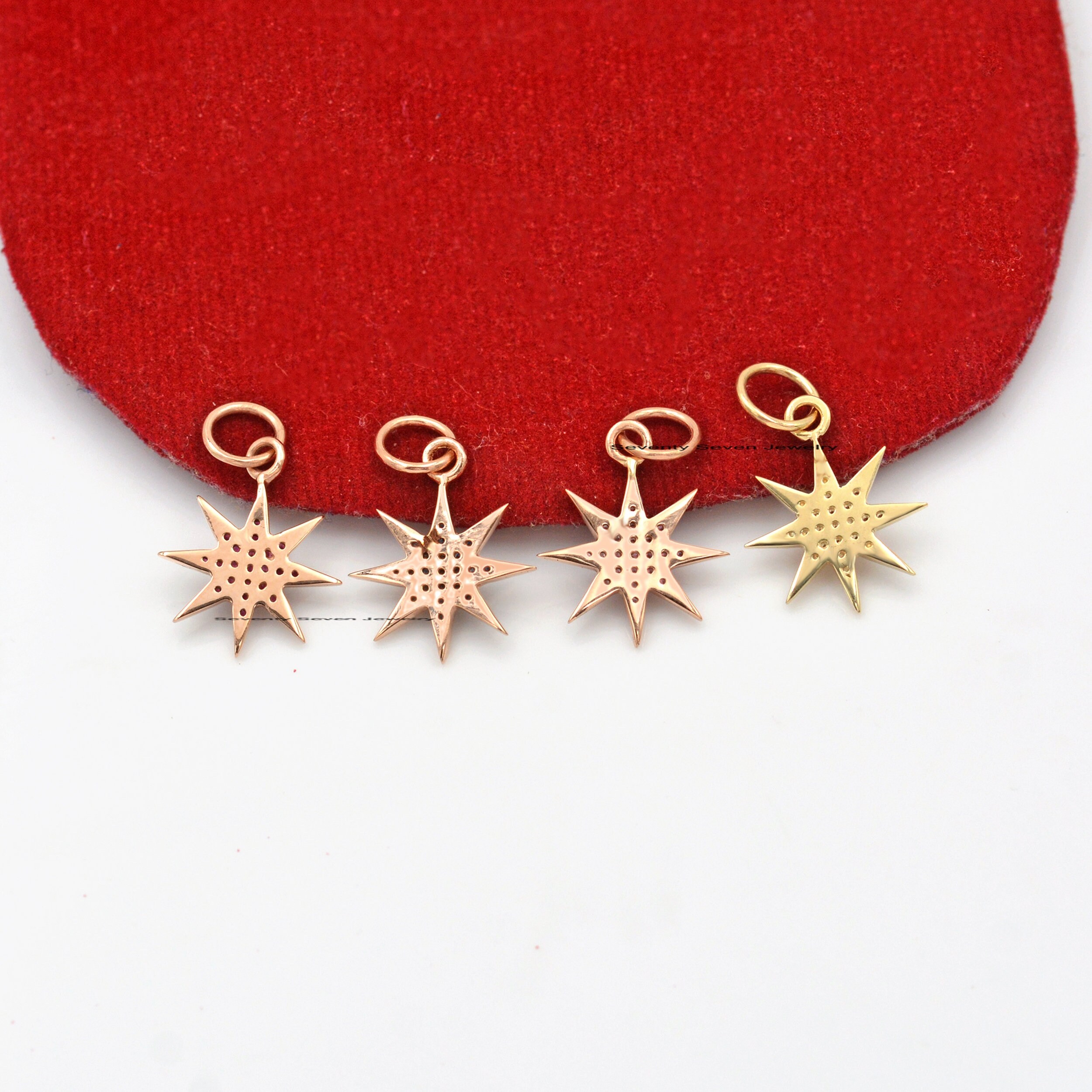 9k Gold Diamond Starburst Pendant: Gemstone Religious Jewelry - View 6 - Seventy Seven Jewelry | SKU: SSMJP461-9KYGDI-2026 9k Gold Diamond Starburst Pendant: Gemstone Religious Jewelry - View 6 - Seventy Seven Jewelry | SKU: SSMJP461-9KYGDI-2026