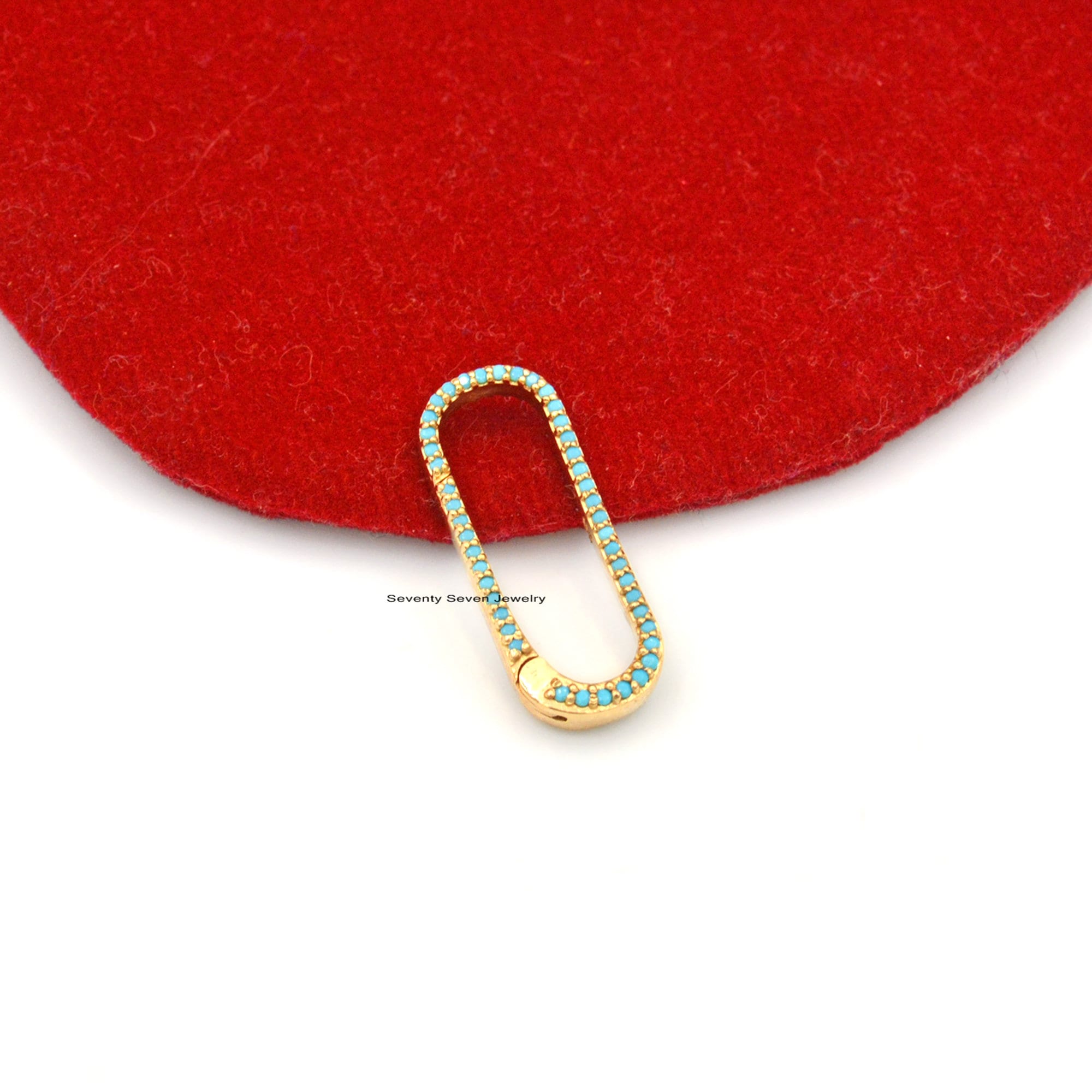 14K Gold Diamond Enhancer Lock: Elongated Charm Link (25x10 MM) - View 2 - Seventy Seven Jewelry | SKU: SSMJP73-14KYGDI-2026, 14K Gold Diamond Enhancer Lock: Elongated Charm Link (25x10 MM) - View 2 - Seventy Seven Jewelry | SKU: SSMJP73-14KYGDI-2026,