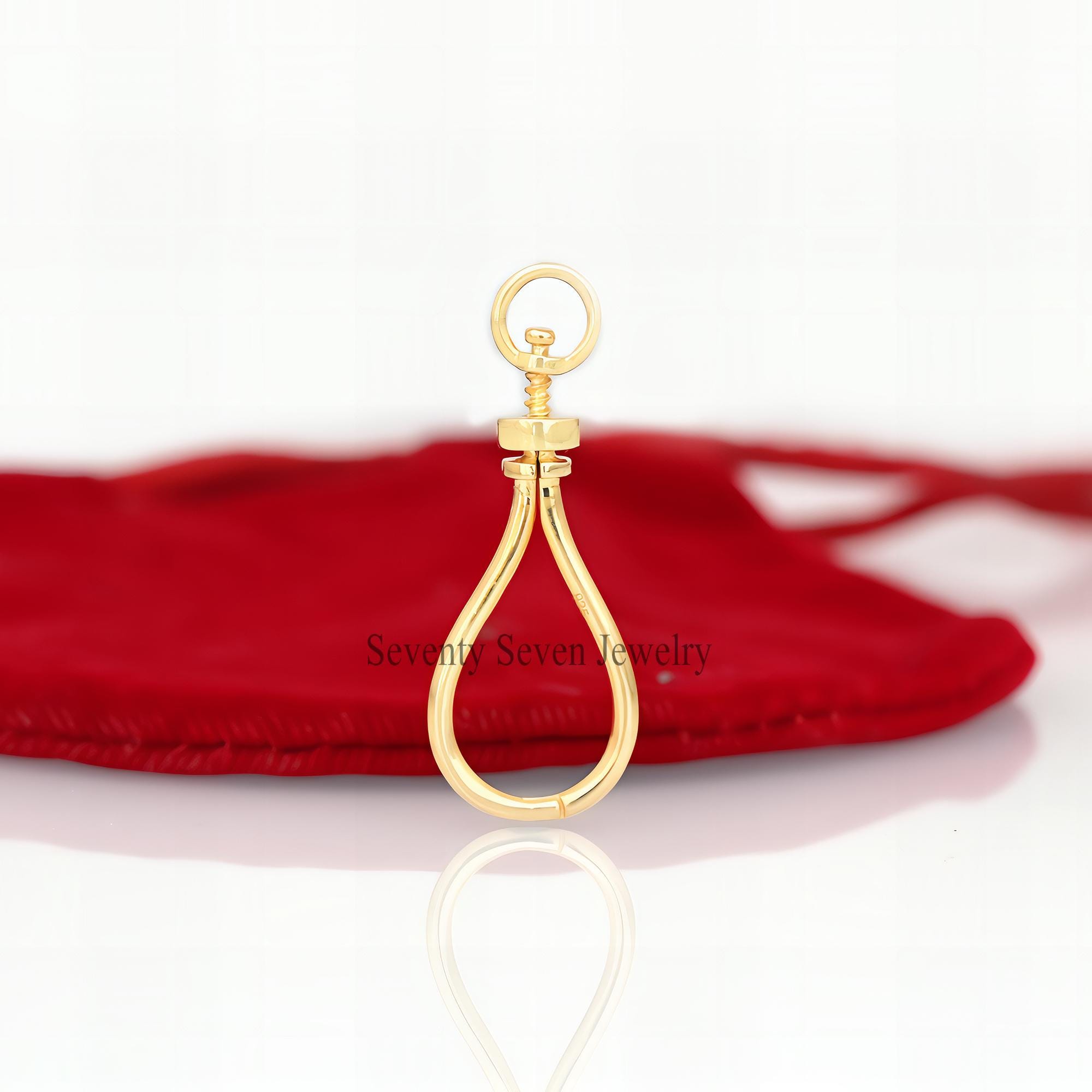 9K Solid Gold Shepherd Hook Enhancer, Anchor Charm (35x14 MM) - Seventy Seven Jewelry | SKU: SSMJF213-9KYG-2026 9K Solid Gold Shepherd Hook Enhancer, Anchor Charm (35x14 MM) - Seventy Seven Jewelry | SKU: SSMJF213-9KYG-2026