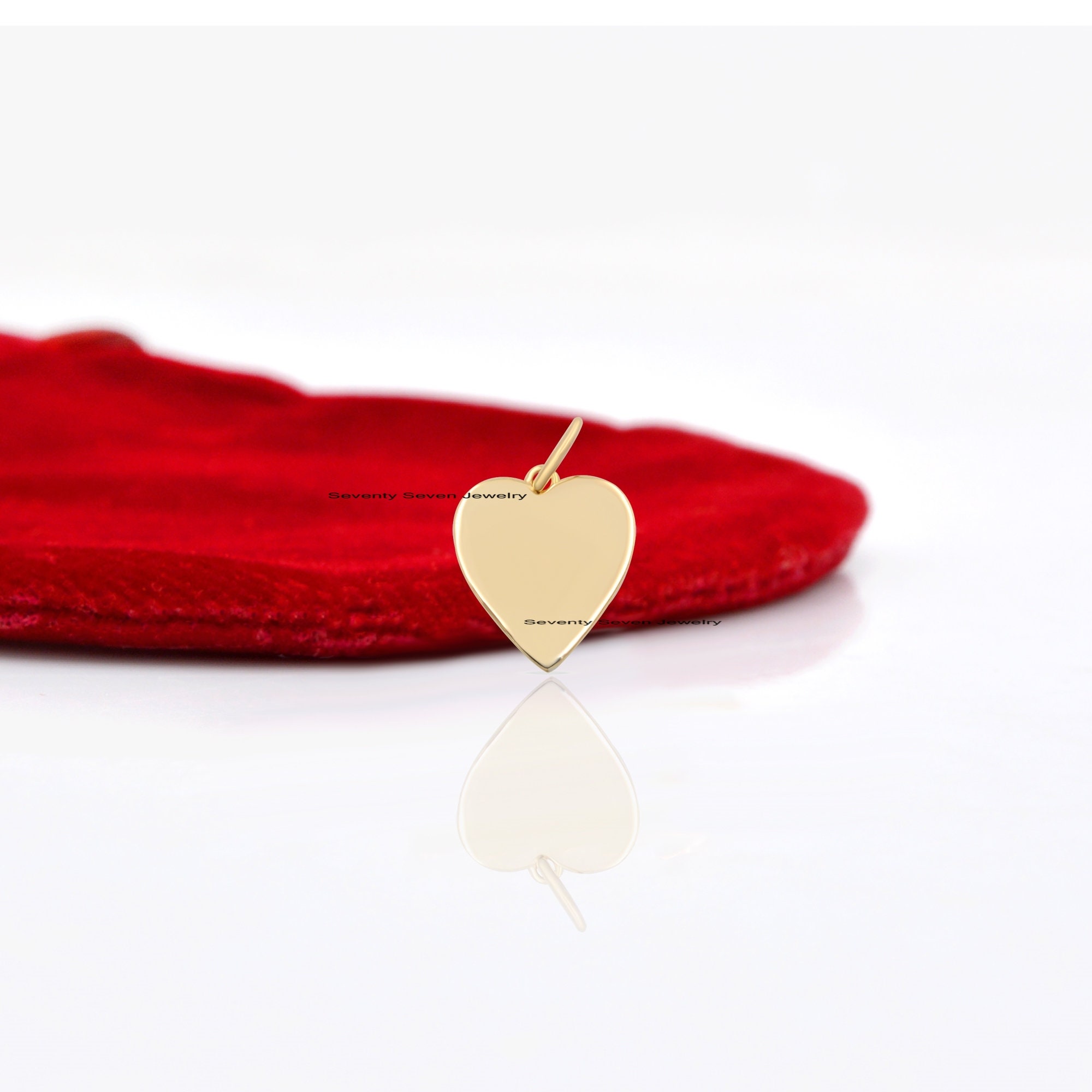 9K Gold Heart Pendant: Enamel Charm Jewelry - View 6 - Seventy Seven Jewelry | SKU: SSMJP507-9KYGELB-21M-2026 9K Gold Heart Pendant: Enamel Charm Jewelry - View 6 - Seventy Seven Jewelry | SKU: SSMJP507-9KYGELB-21M-2026