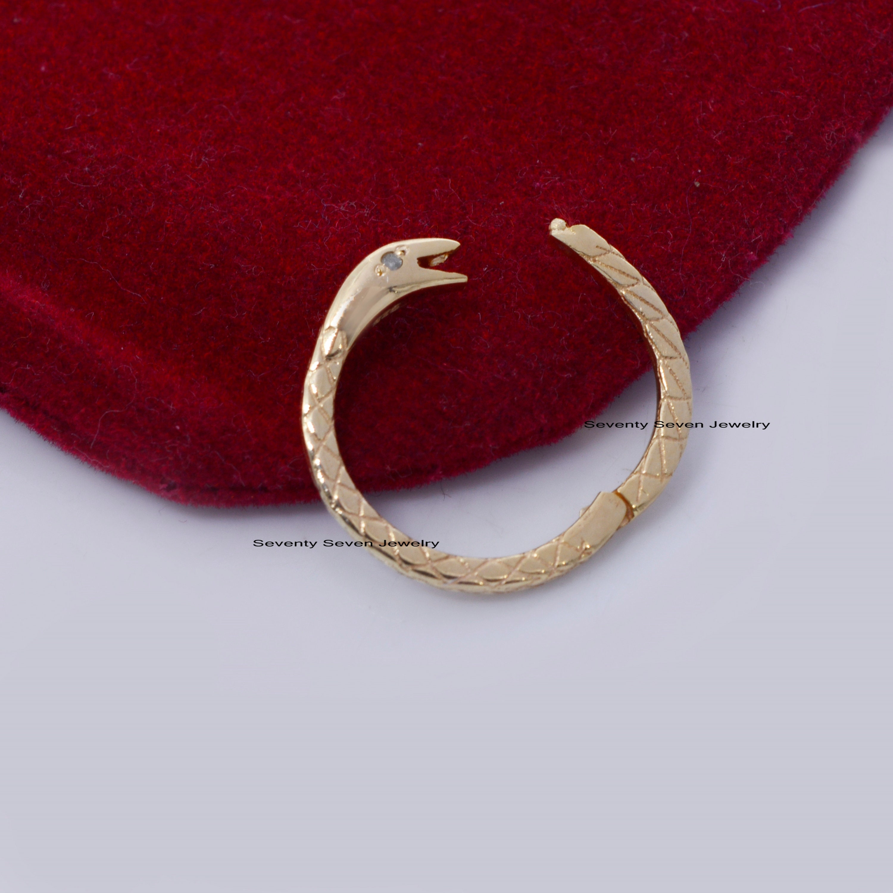 9K Gold Diamond Snake Charm Enhancer, Solid Connector - View 5 - Seventy Seven Jewelry | SKU: SSMJH88-9KYGDI-17M,SSMJH479-9KY 9K Gold Diamond Snake Charm Enhancer, Solid Connector - View 5 - Seventy Seven Jewelry | SKU: SSMJH88-9KYGDI-17M,SSMJH479-9KY