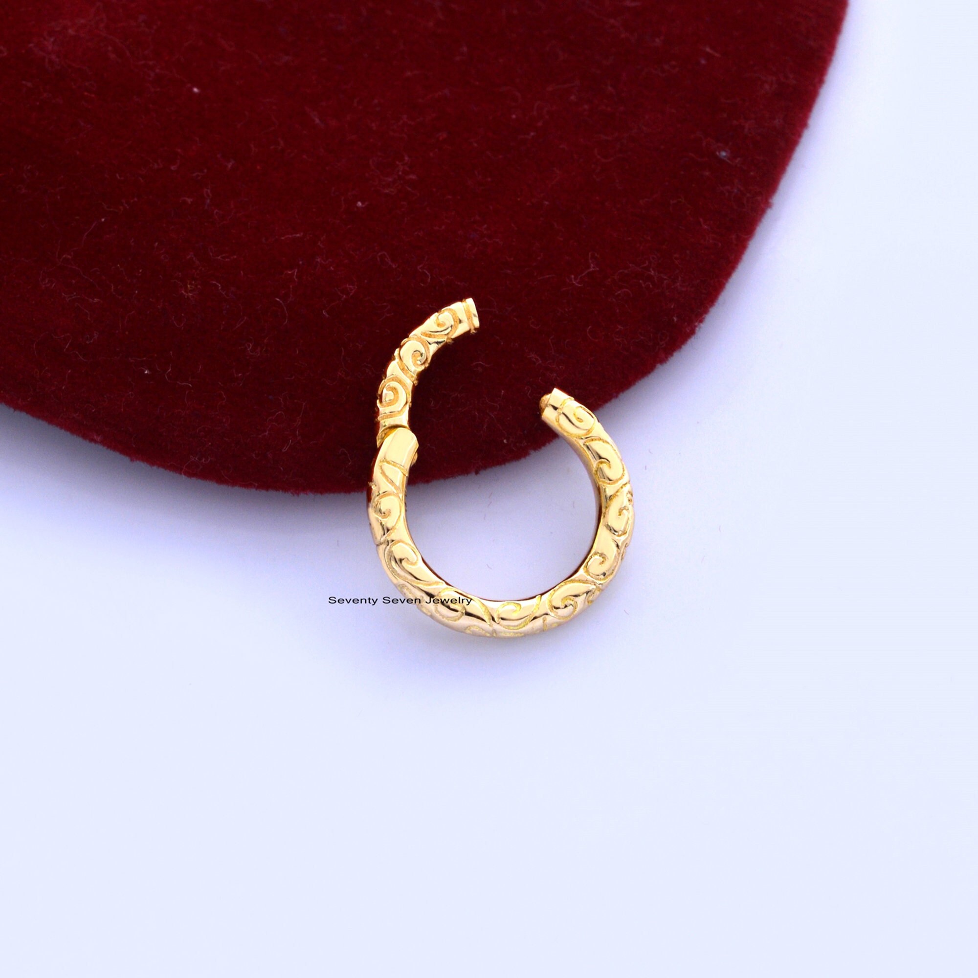 14K Gold Round Charm Enhancer Holder - View 2 - Seventy Seven Jewelry | SKU: SSMJH501-14KYG-20M-2026 14K Gold Round Charm Enhancer Holder - View 2 - Seventy Seven Jewelry | SKU: SSMJH501-14KYG-20M-2026