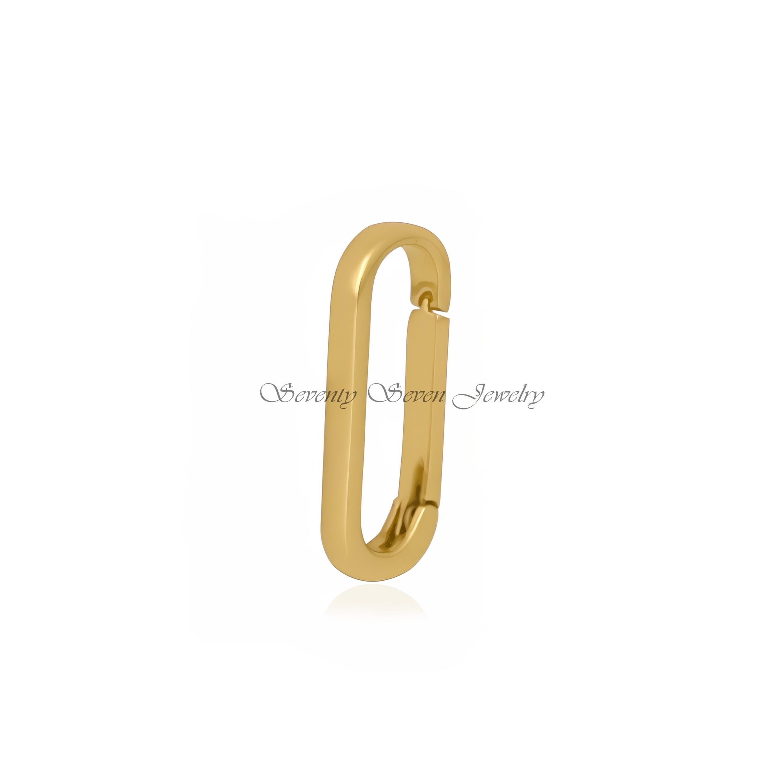 14K Gold Plated Charm Holder Enhancer | Designer Link Clasp - View 5 - Seventy Seven Jewelry | SKU: SSMJP73-SLYG-2026,SSMJP73 14K Gold Plated Charm Holder Enhancer | Designer Link Clasp - View 5 - Seventy Seven Jewelry | SKU: SSMJP73-SLYG-2026,SSMJP73