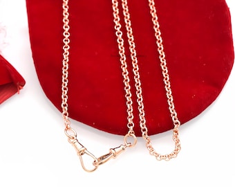 Sterlingzilveren rolo-schakelketting, draaibare sluiting