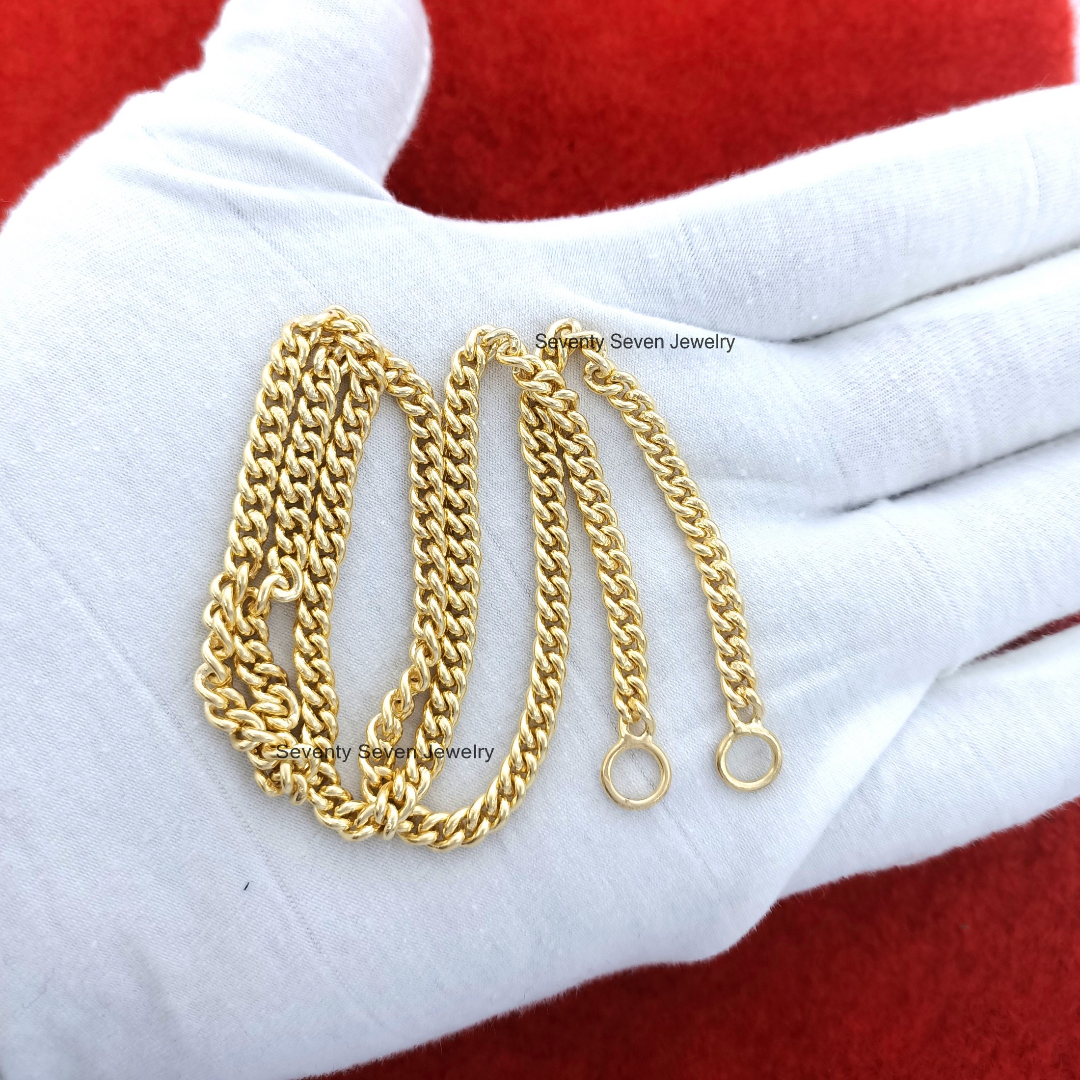925 Sterling Silver Curb Chain Necklace, Oxidized & Gold Plated, 4.80MM - View 4 - Seventy Seven Jewelry | SKU: SSG17-SLOXYG-