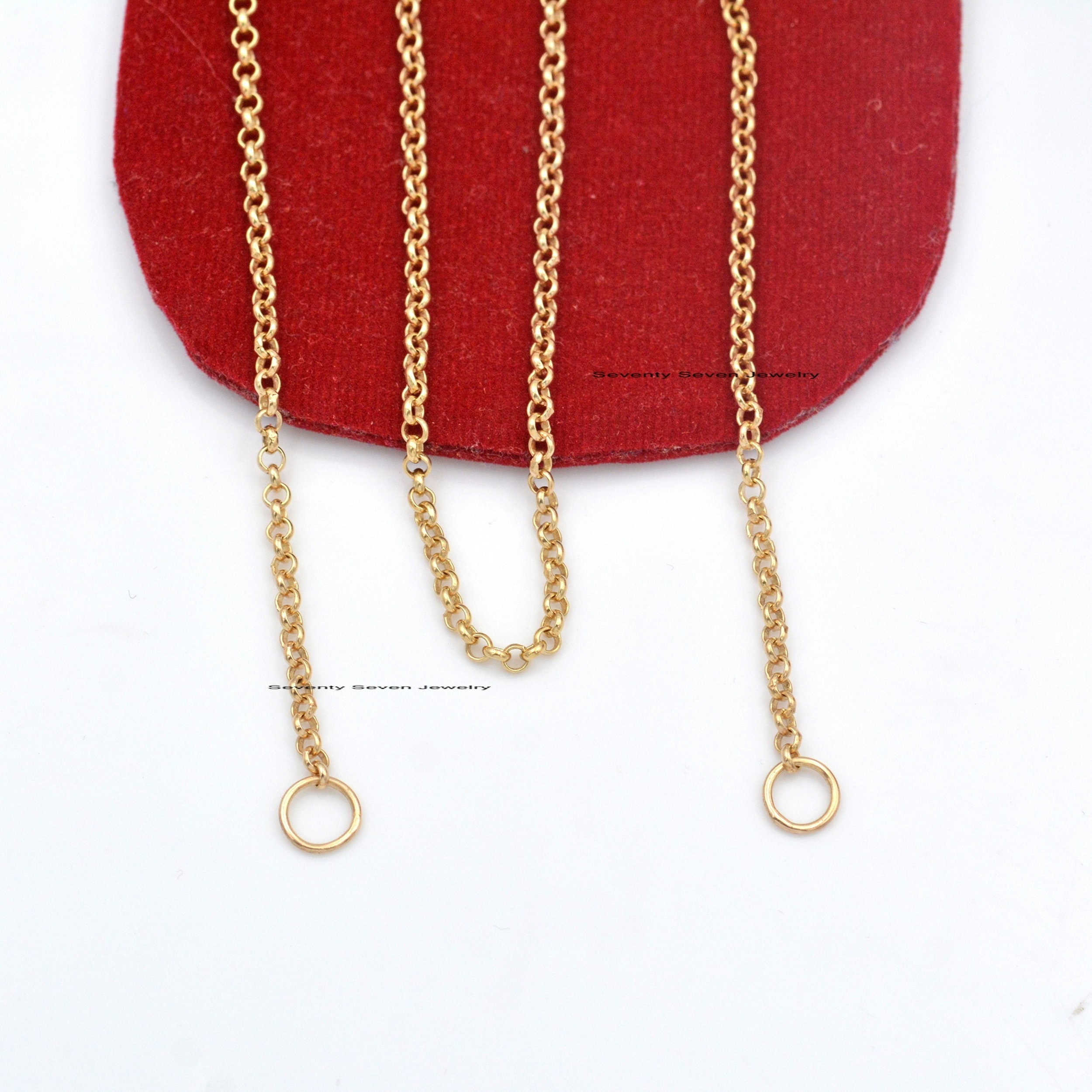 925 Sterling Silver Rolo Chain Necklace - 3mm Round Link - View 3 - Seventy Seven Jewelry | SKU: SSG15-SLNS-16I 925 Sterling Silver Rolo Chain Necklace - 3mm Round Link - View 3 - Seventy Seven Jewelry | SKU: SSG15-SLNS-16I